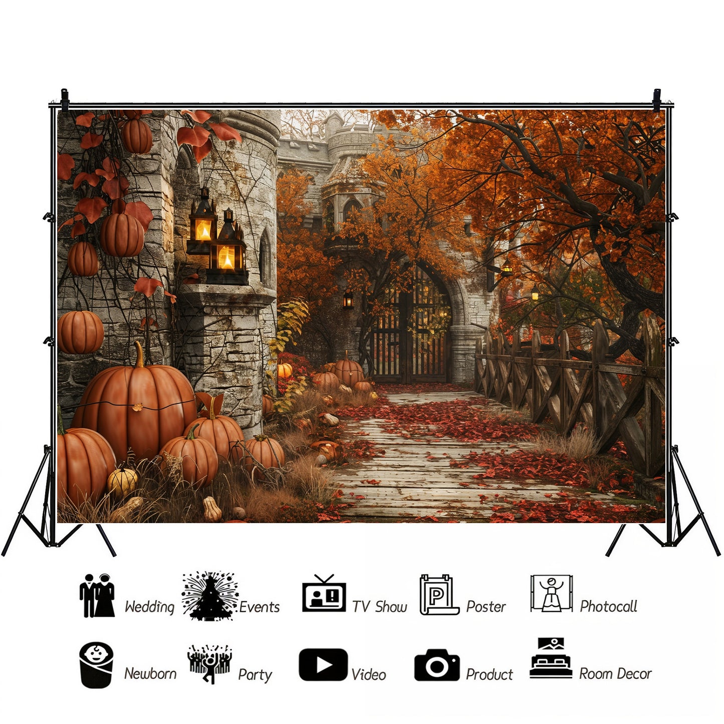 Haunted Castle Pathway Backdrop