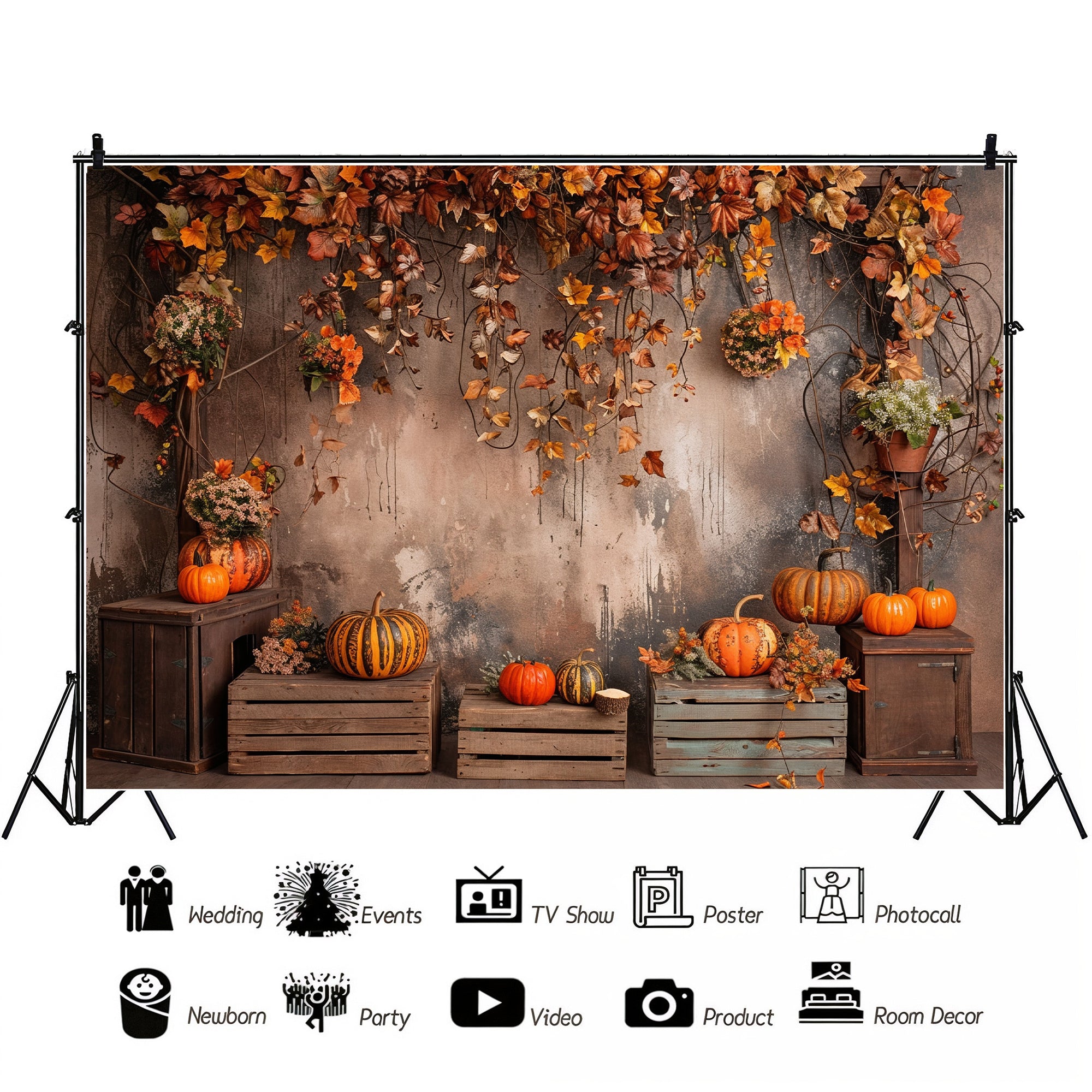 Rustic Fall Harvest Backdrop