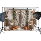 Neutral Rustic Barn Door Decor Backdrop