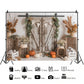 Neutral Rustic Barn Door Decor Backdrop