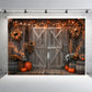 Cozy Autumn Barn Lights Backdrop