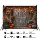 Cozy Autumn Barn Lights Backdrop