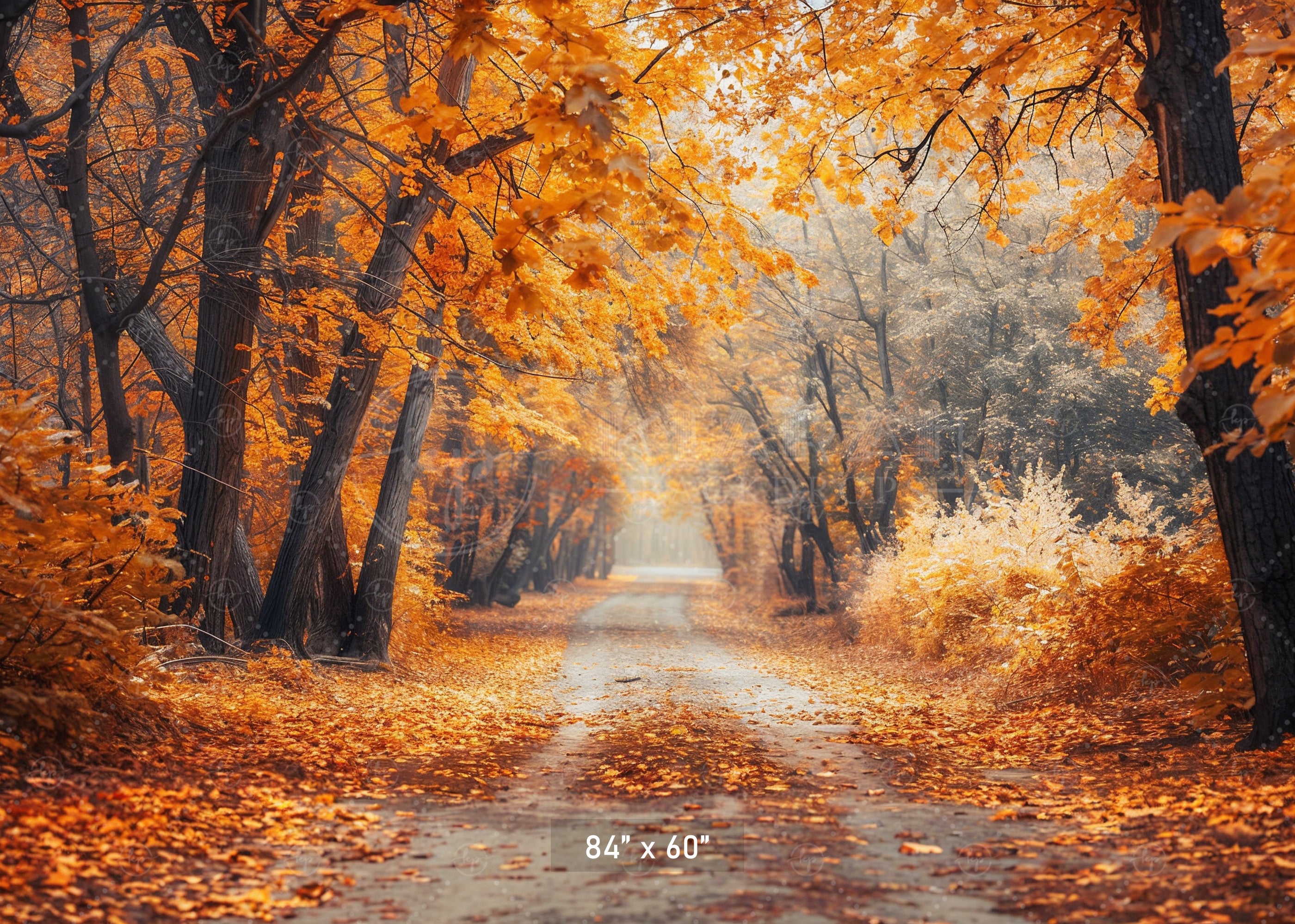 Enchanted Autumn Path Backdrop