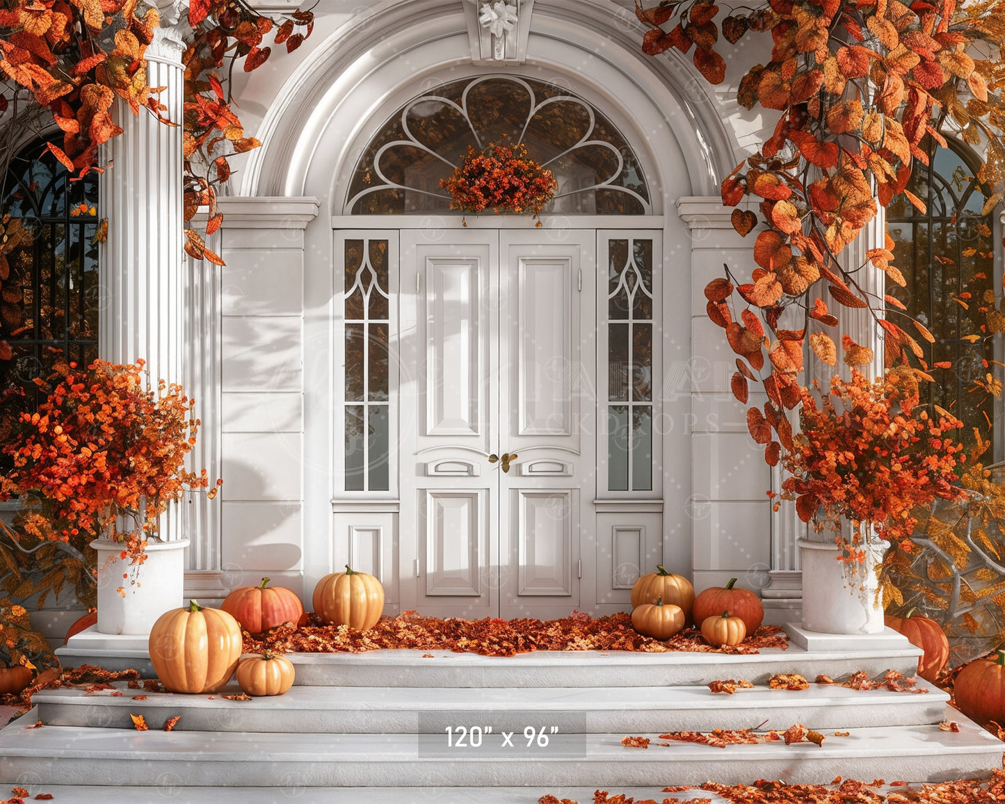 Elegant Autumn Entrance Backdrop