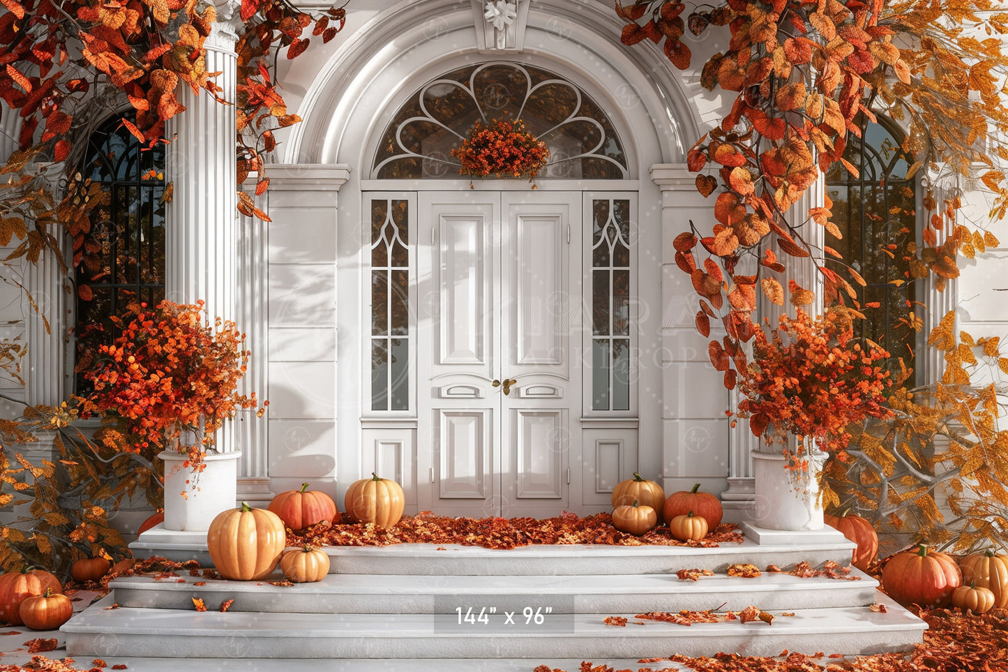 Elegant Autumn Entrance Backdrop