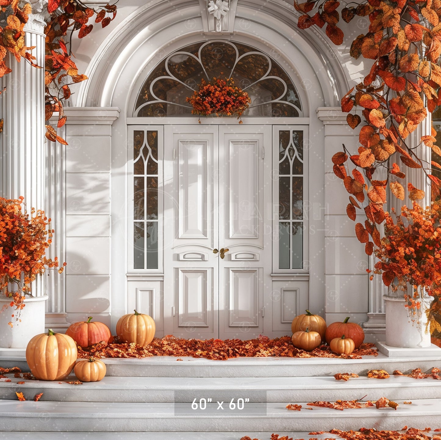 Elegant Autumn Entrance Backdrop