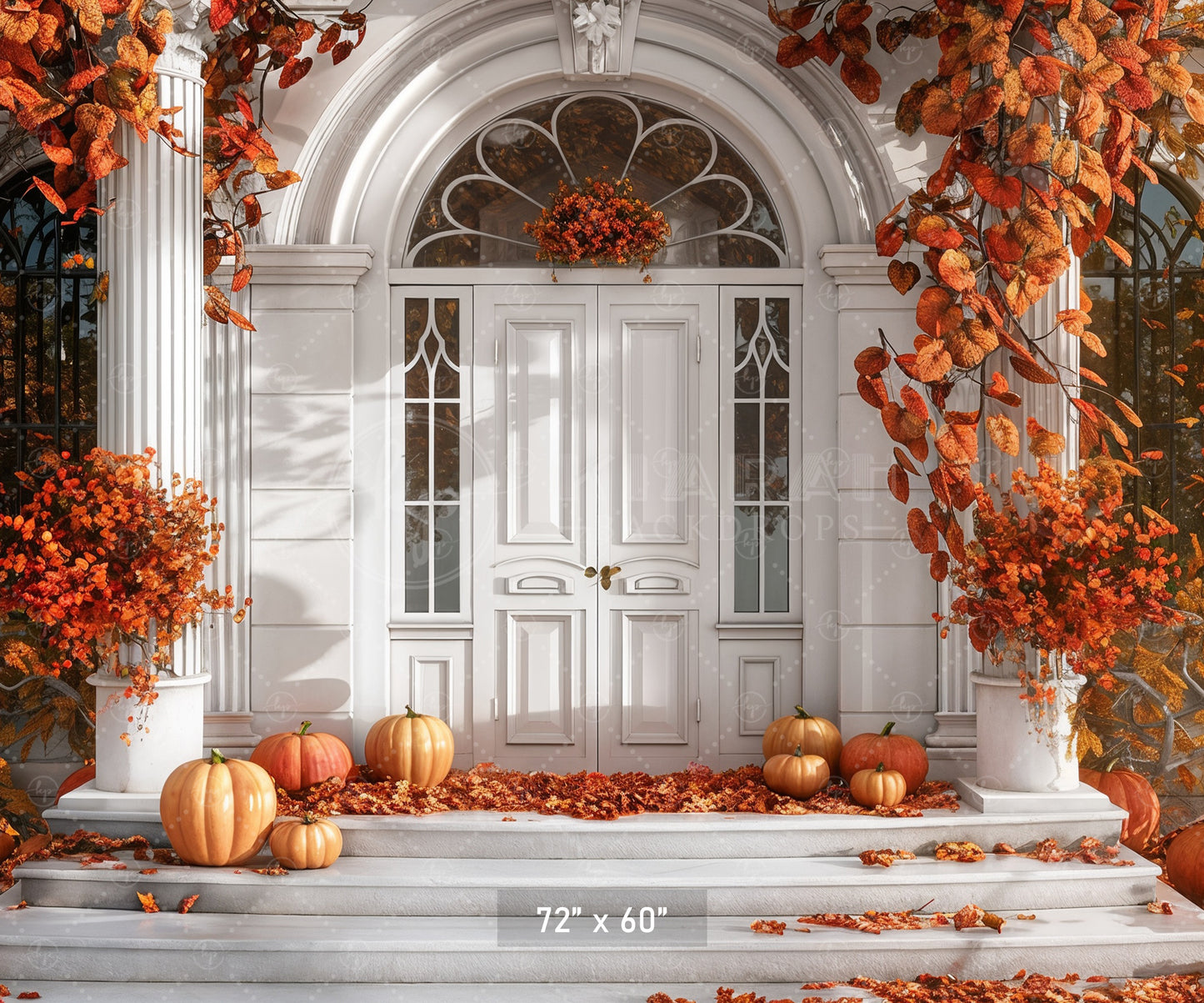 Elegant Autumn Entrance Backdrop