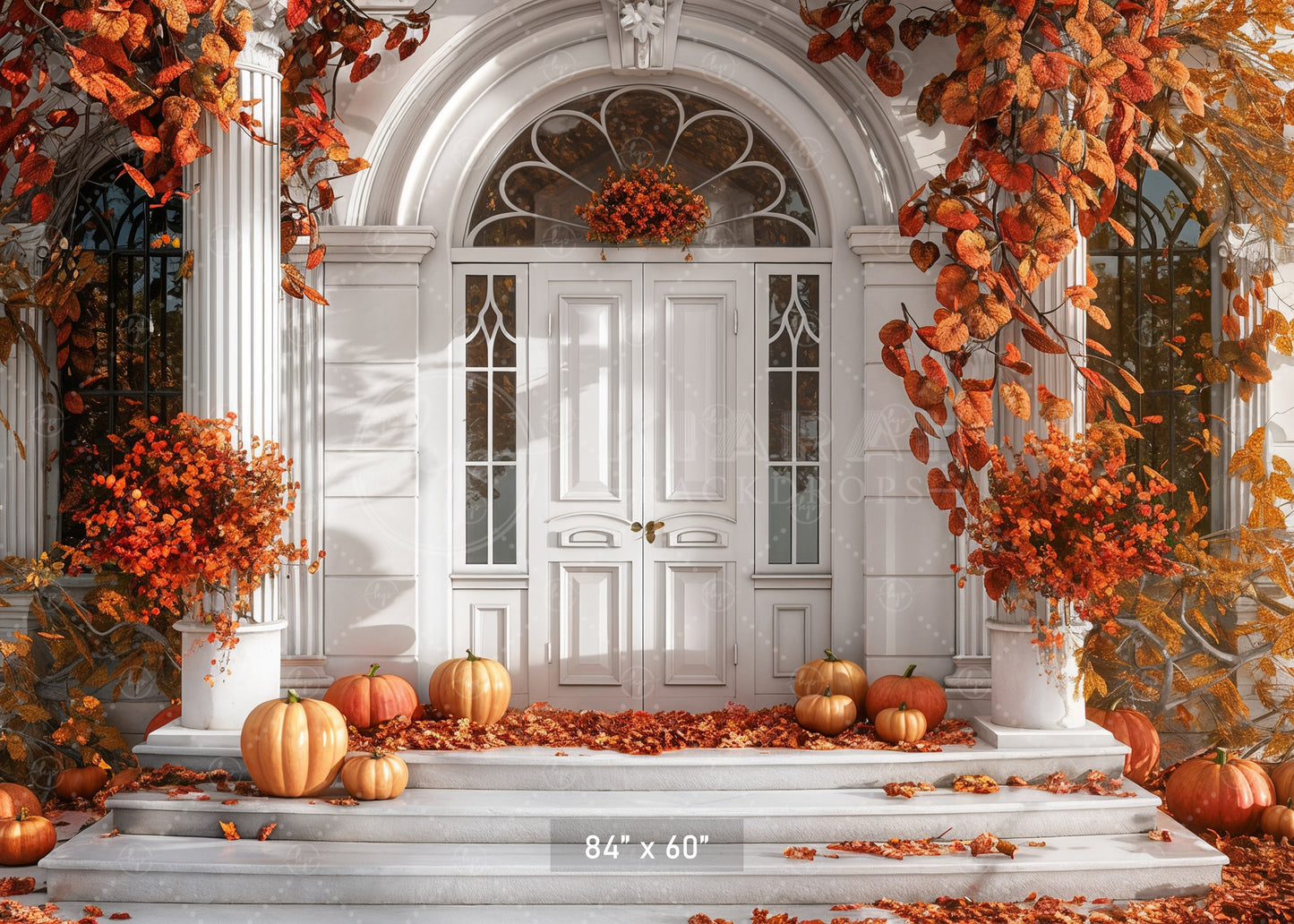 Elegant Autumn Entrance Backdrop