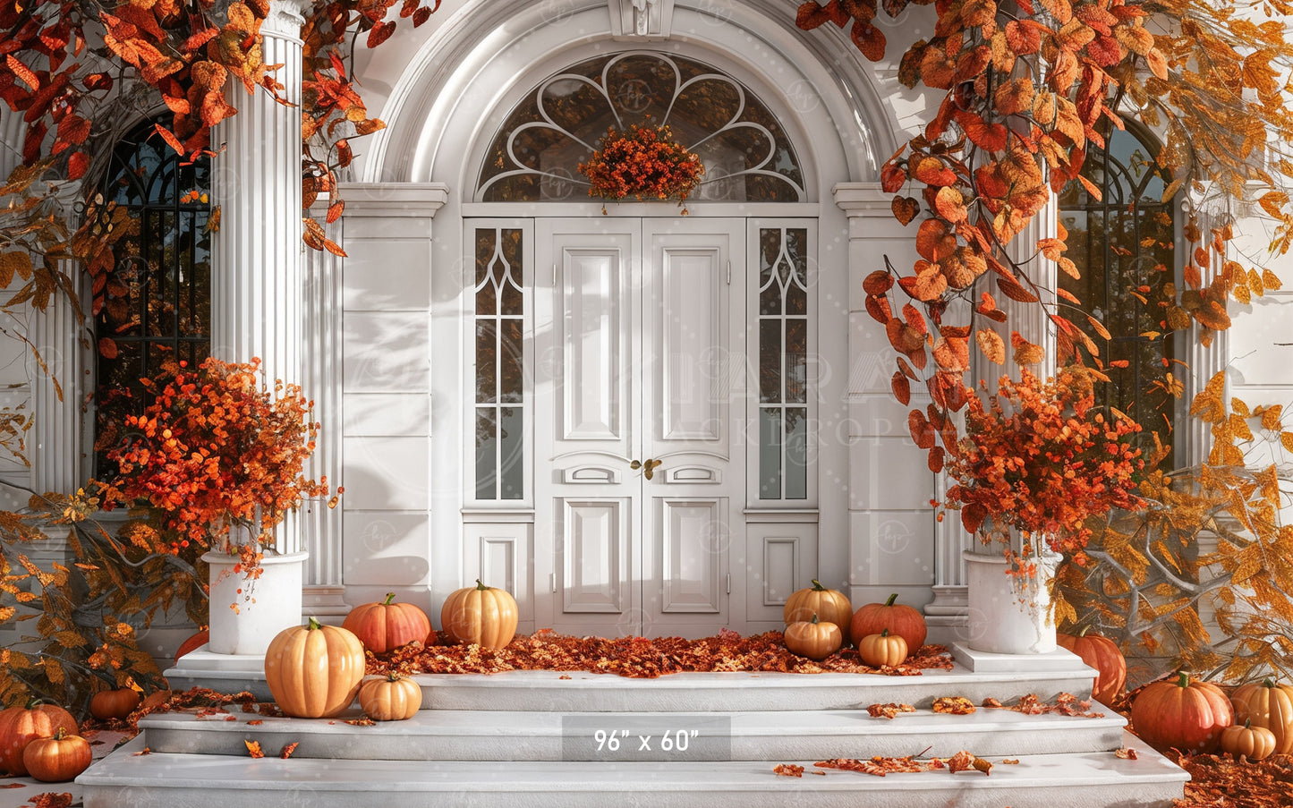 Elegant Autumn Entrance Backdrop