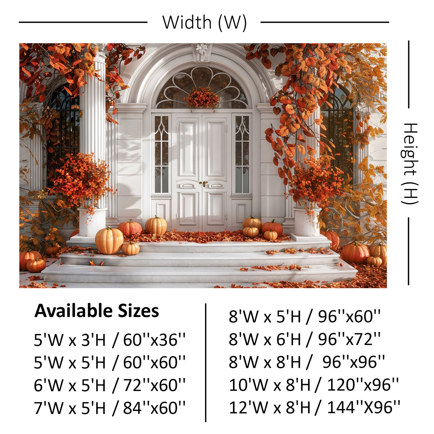 Elegant Autumn Entrance Backdrop