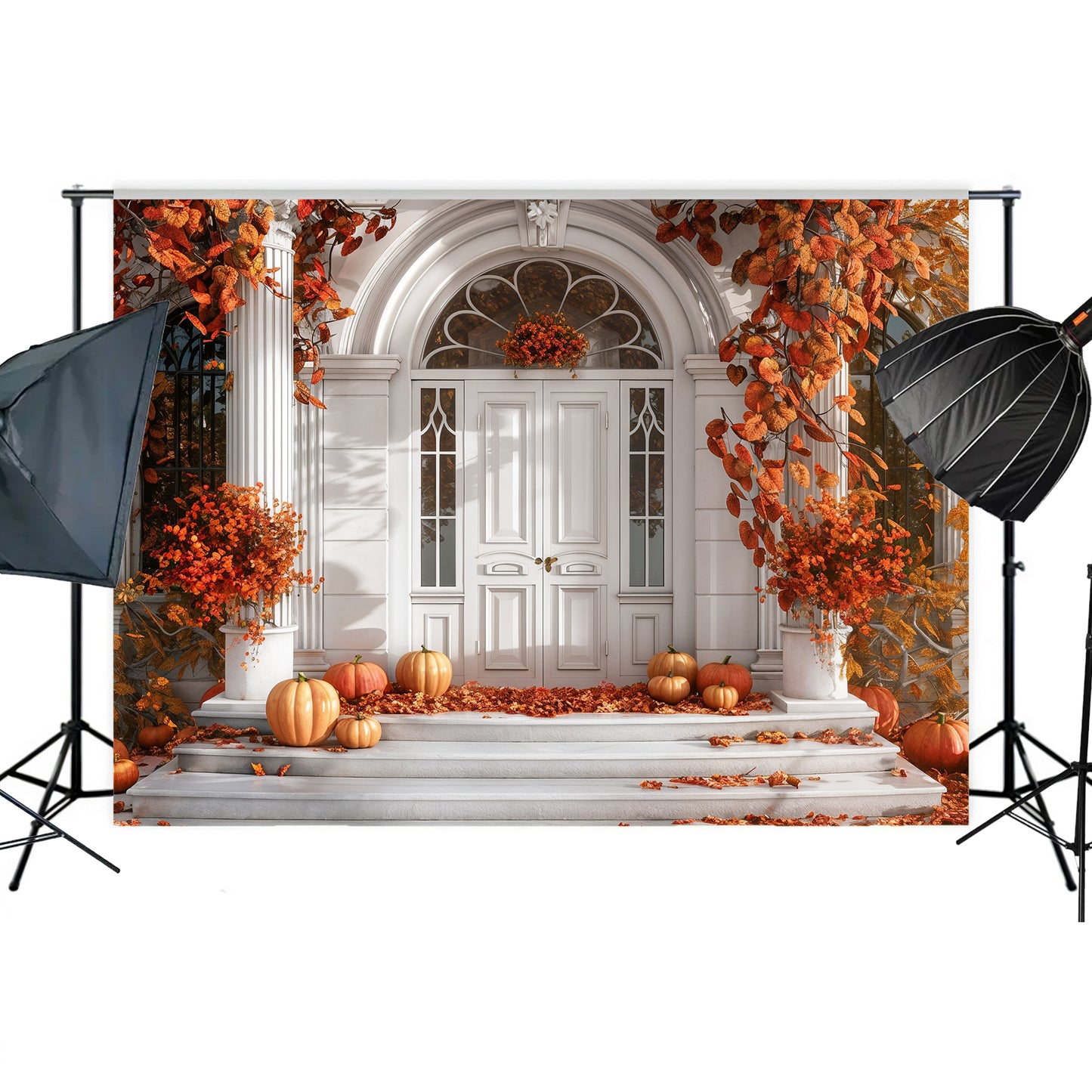 Elegant Autumn Entrance Backdrop