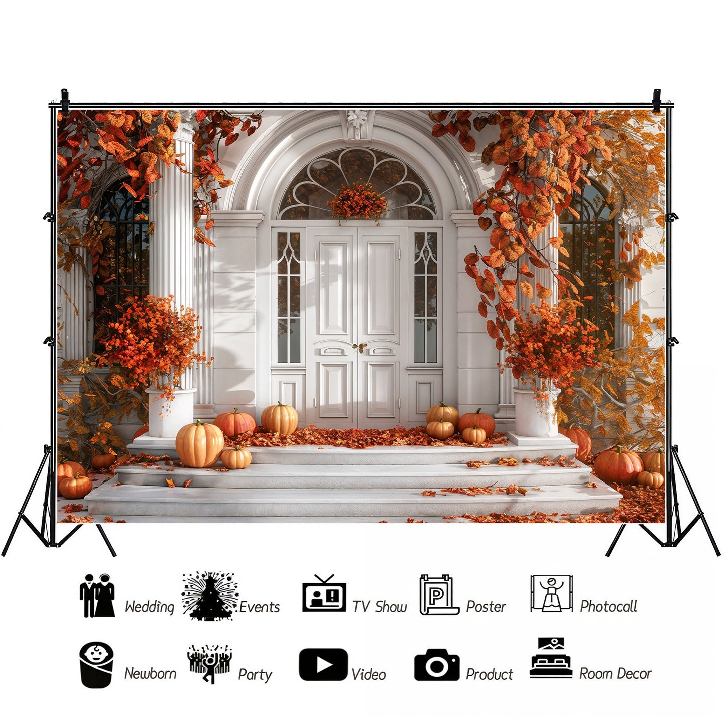 Elegant Autumn Entrance Backdrop