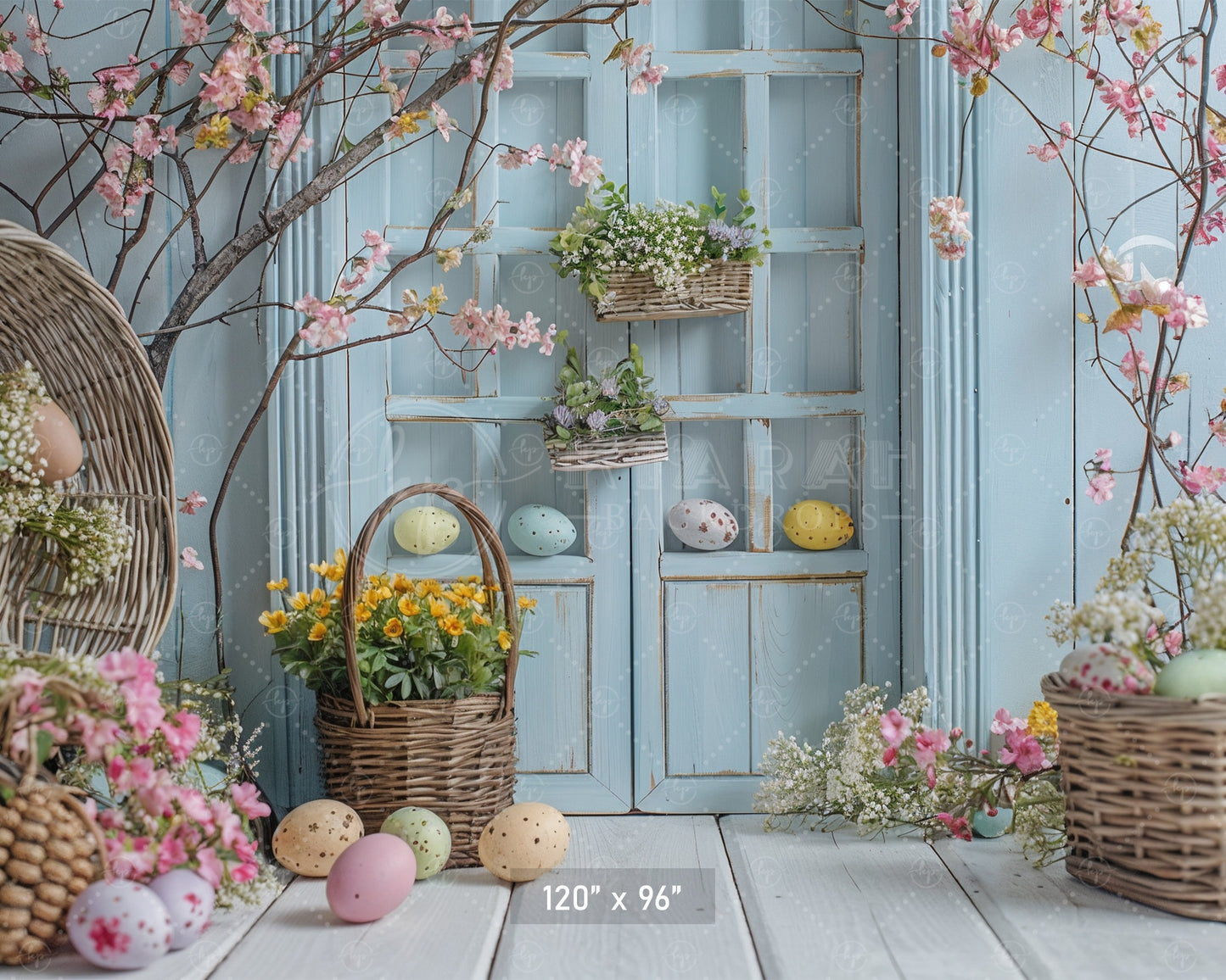 Springtime Egg Hunt Backdrop