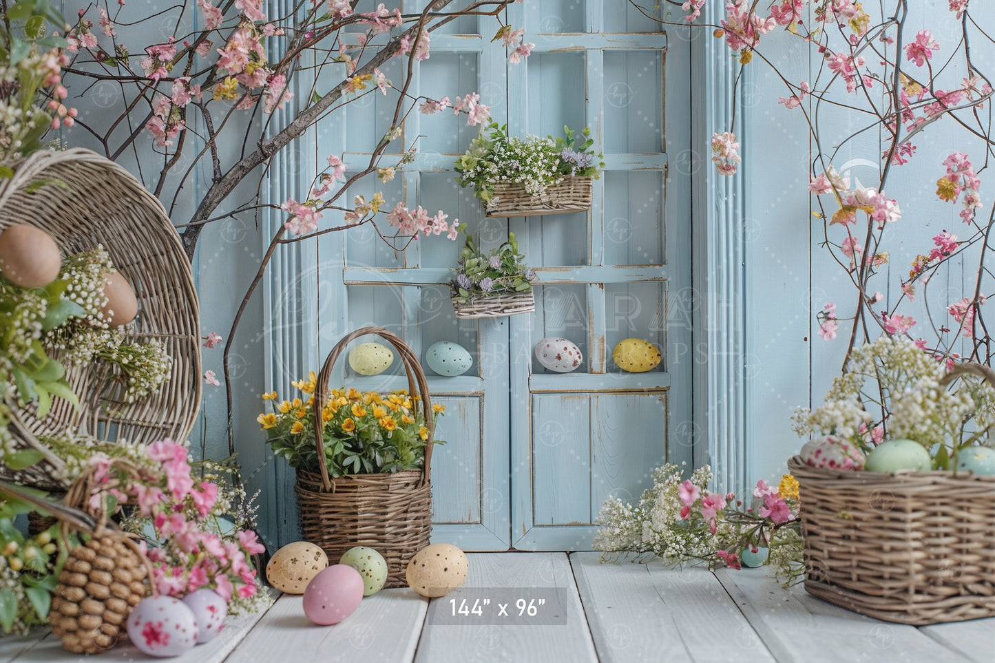 Springtime Egg Hunt Backdrop