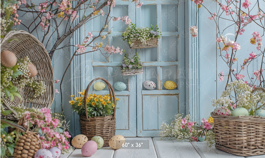 Springtime Egg Hunt Backdrop