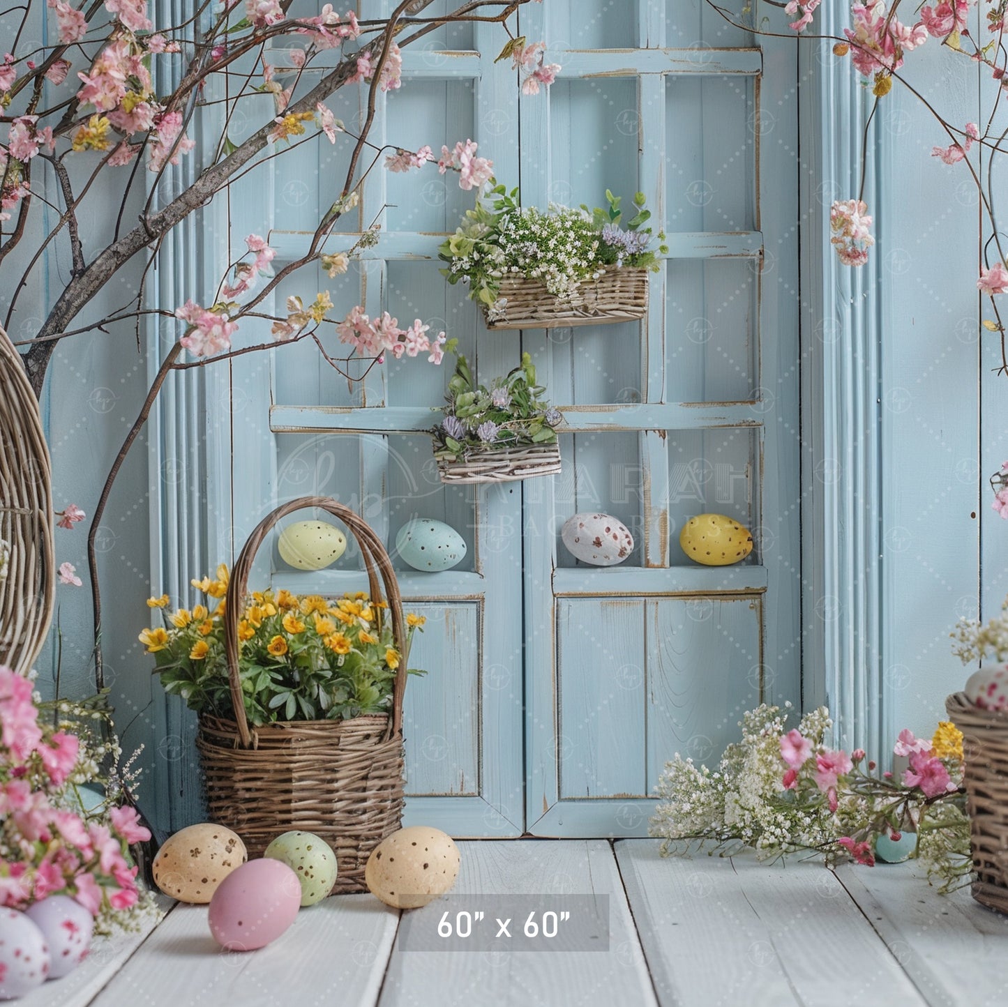 Springtime Egg Hunt Backdrop