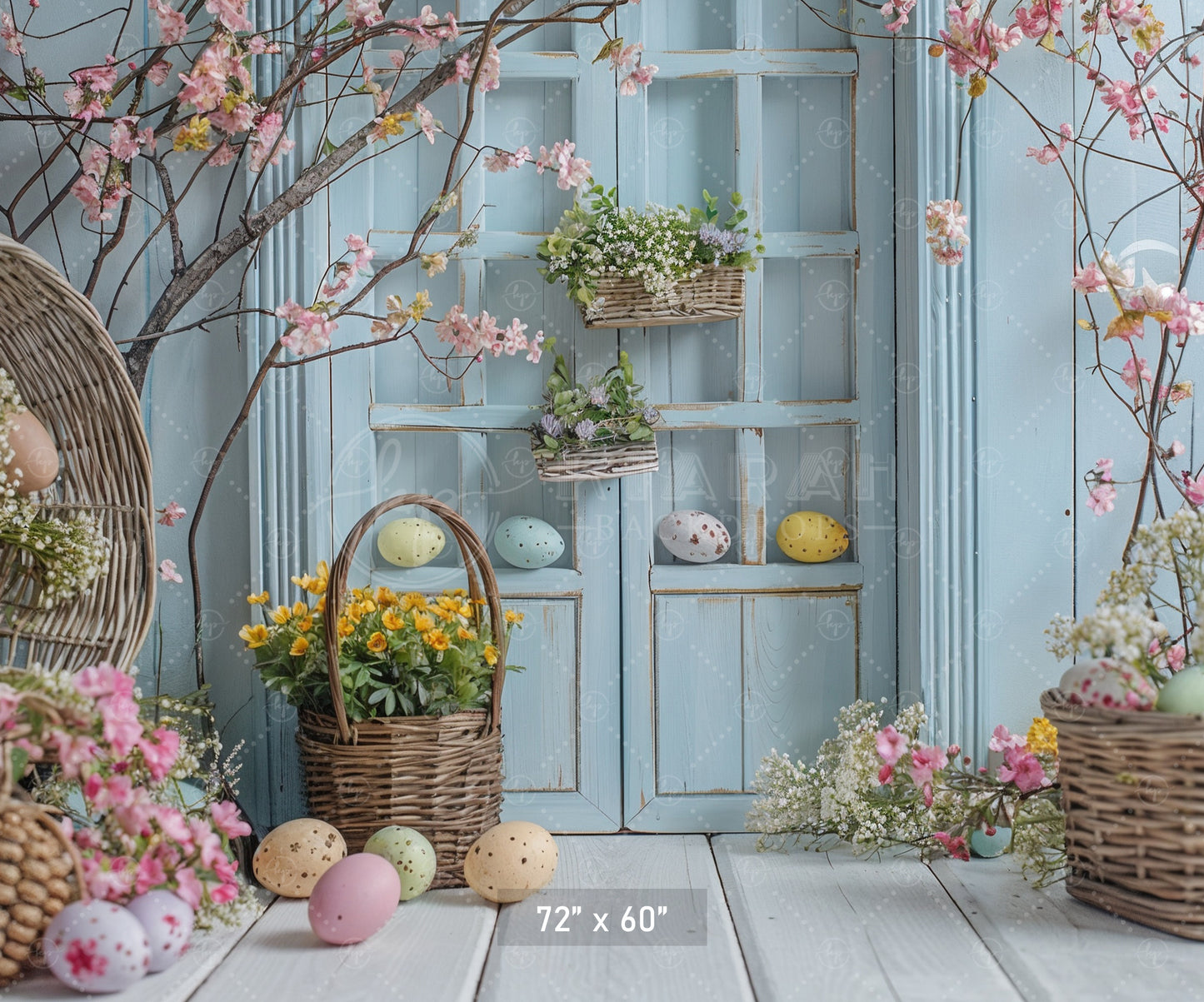 Springtime Egg Hunt Backdrop