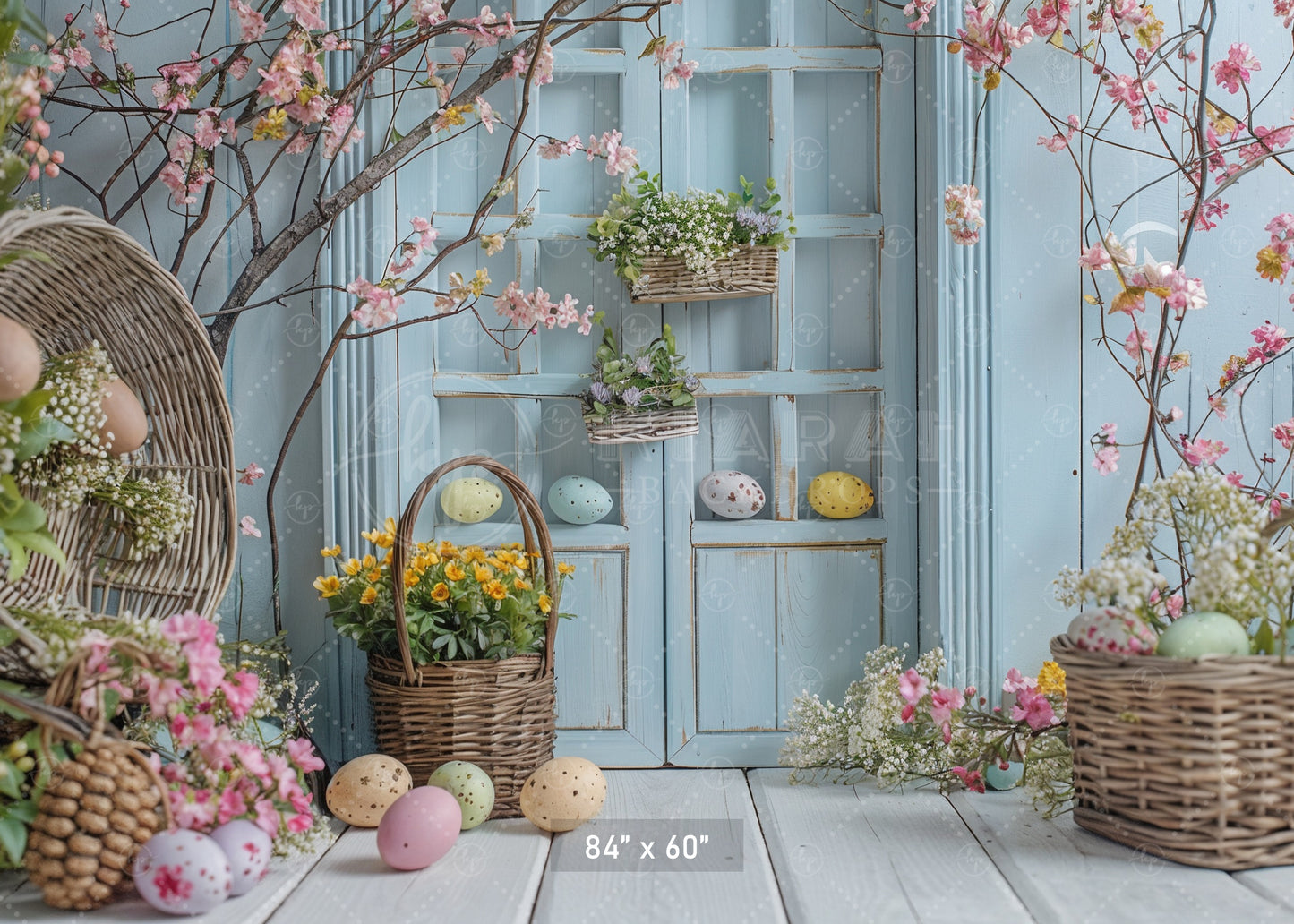 Springtime Egg Hunt Backdrop