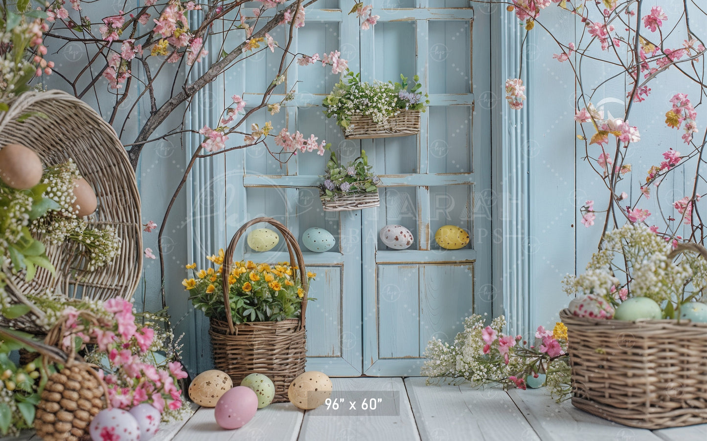 Springtime Egg Hunt Backdrop