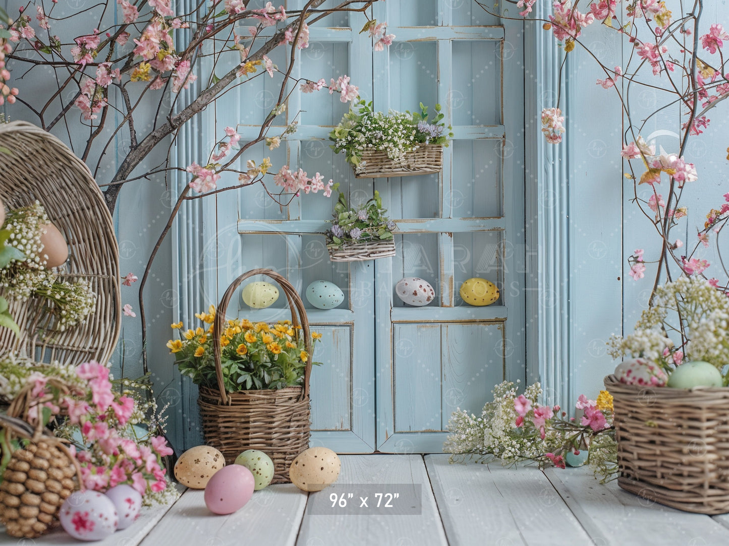 Springtime Egg Hunt Backdrop