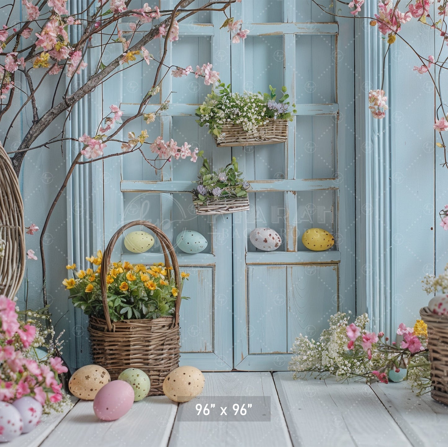 Springtime Egg Hunt Backdrop