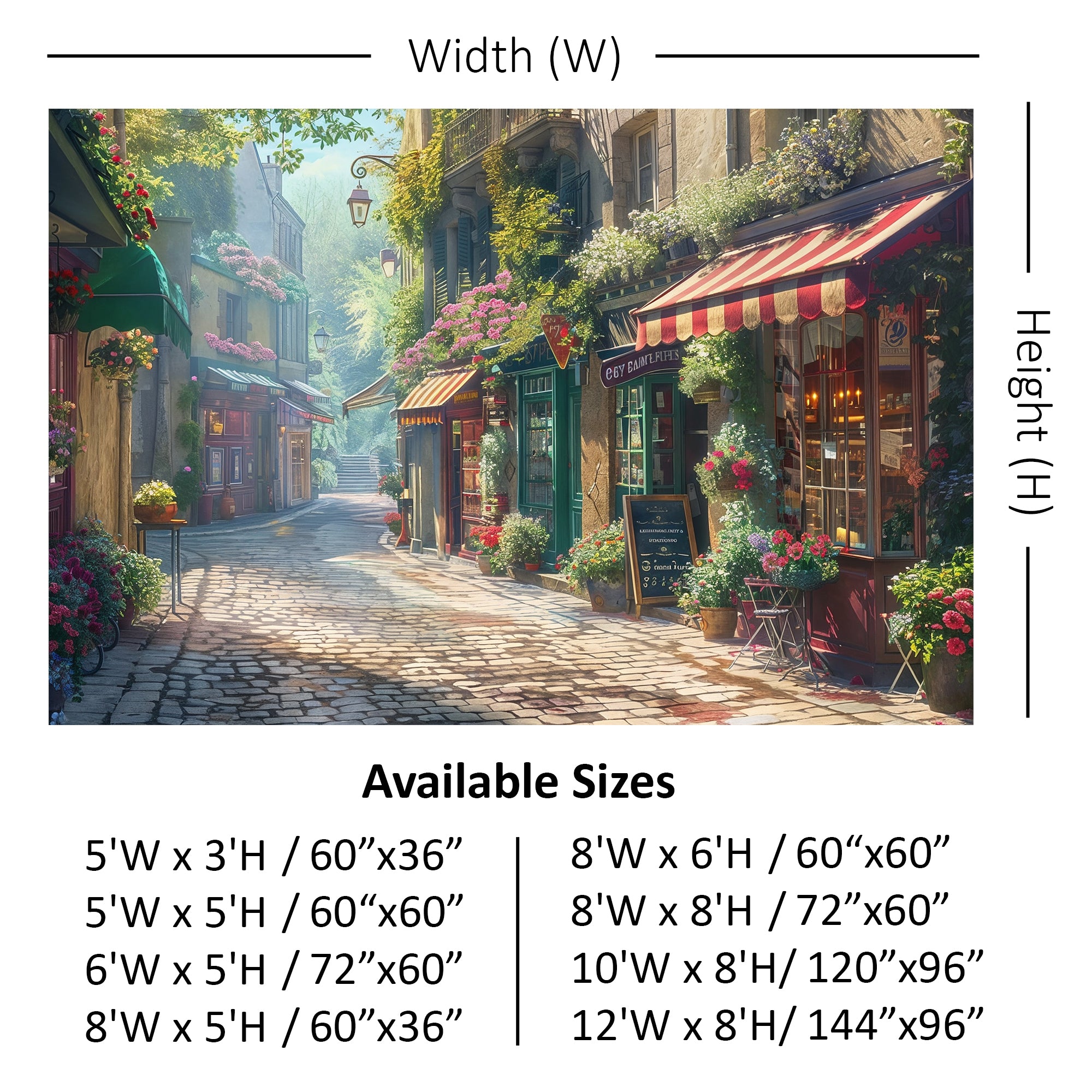 Charming Village Street Backdrop