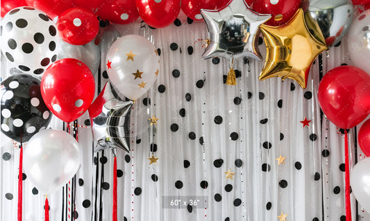 Polka-Dot Celebration Balloons Backdrop