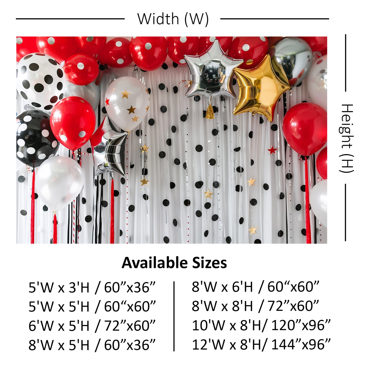 Polka-Dot Celebration Balloons Backdrop