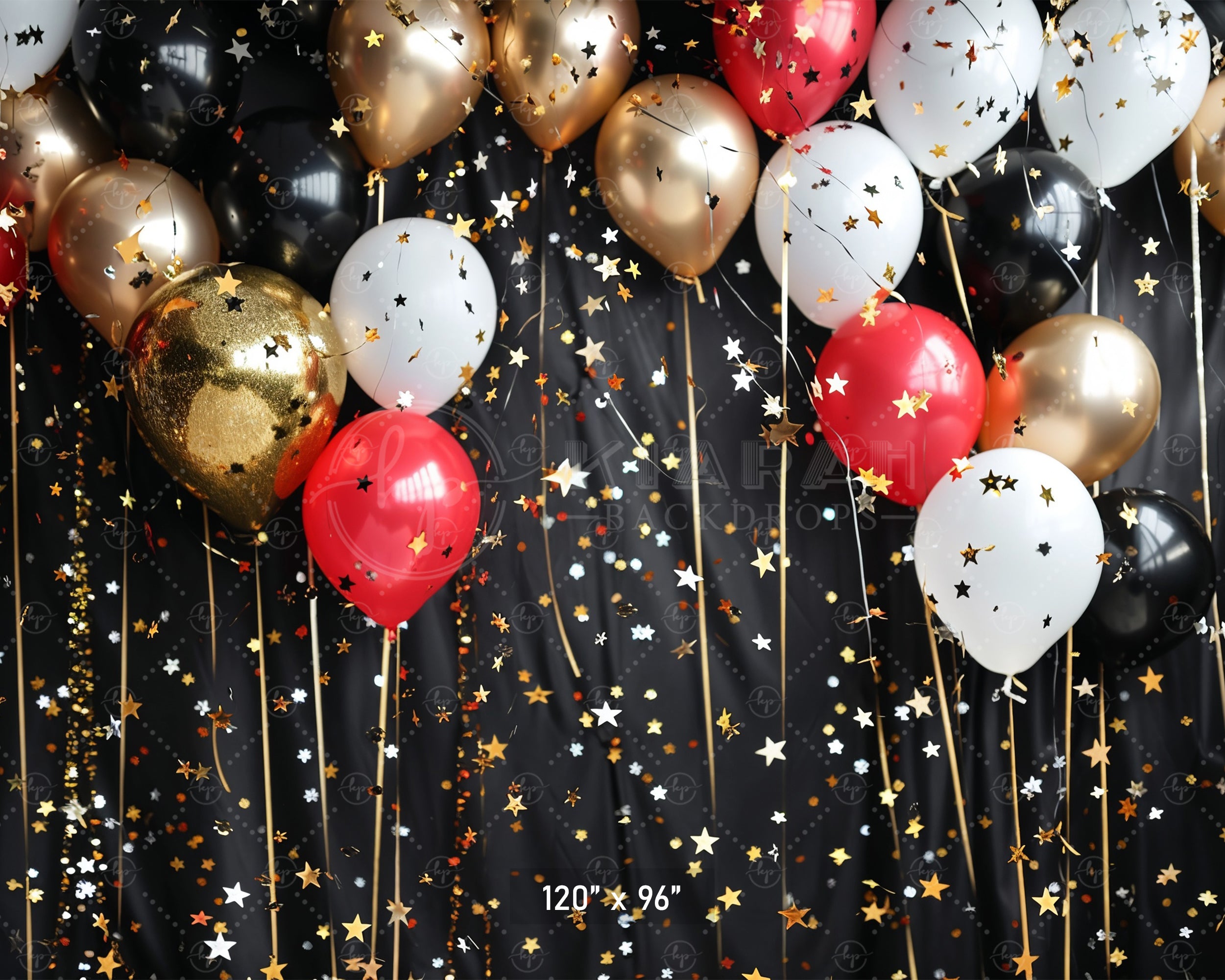 Starry Night Celebration Balloons Backdrop