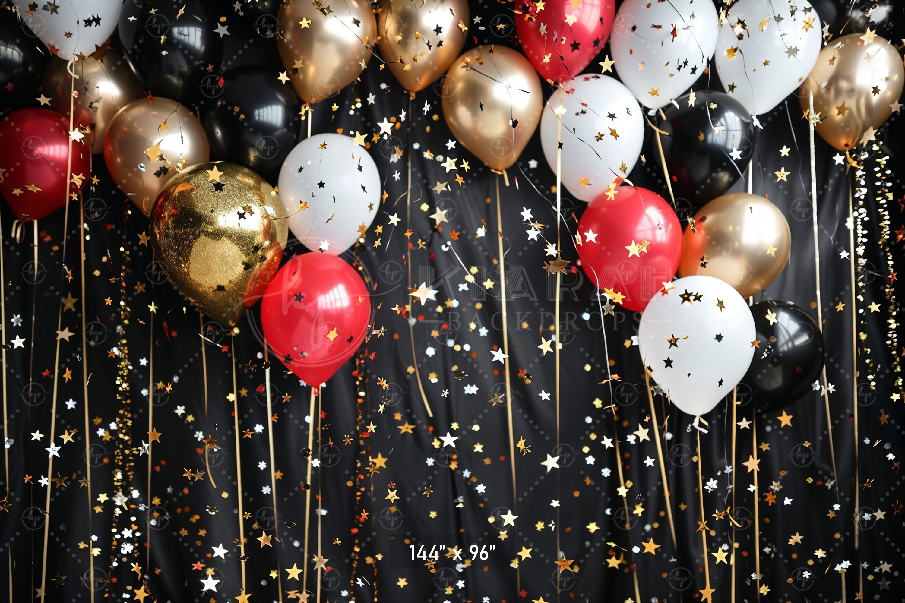 Starry Night Celebration Balloons Backdrop