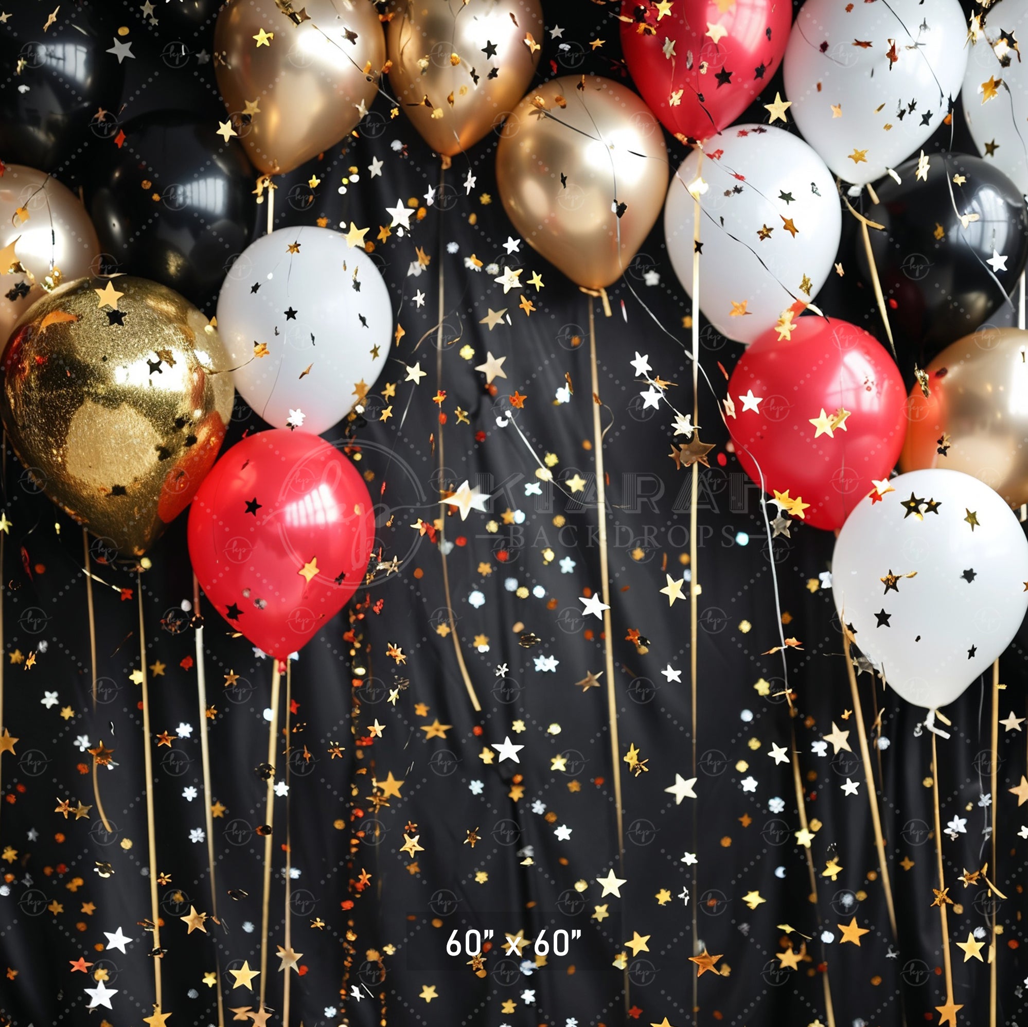 Starry Night Celebration Balloons Backdrop