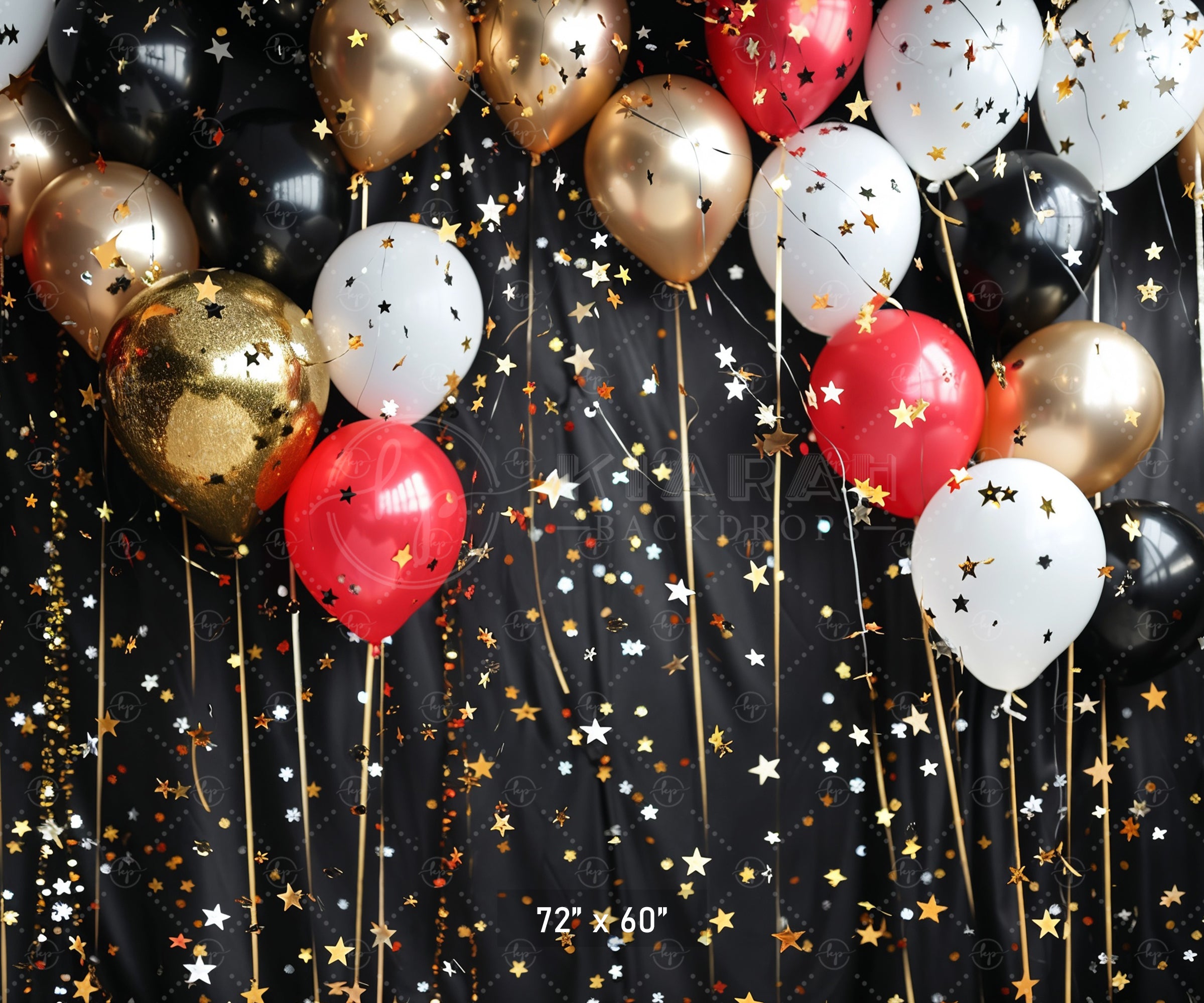 Starry Night Celebration Balloons Backdrop