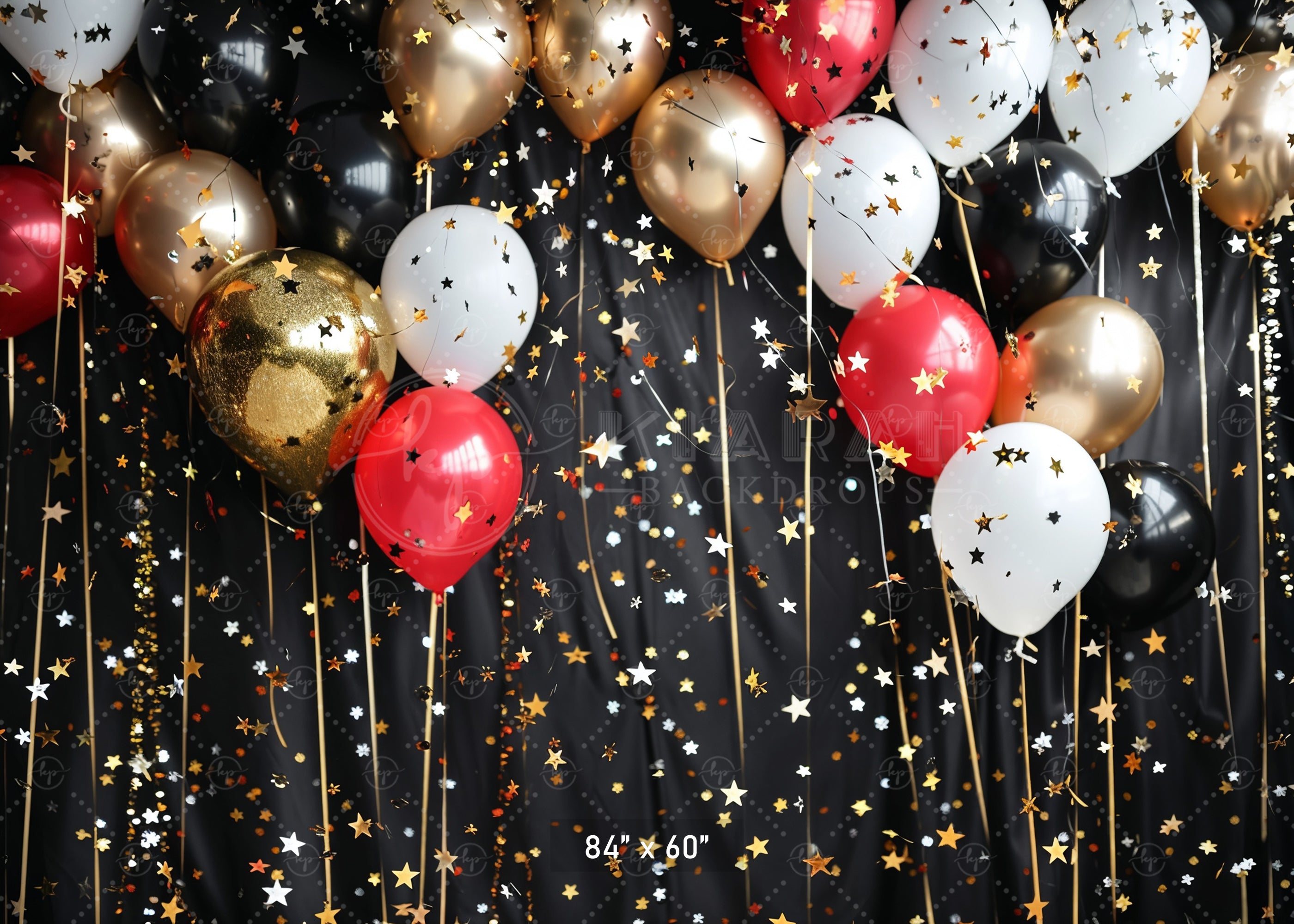 Starry Night Celebration Balloons Backdrop
