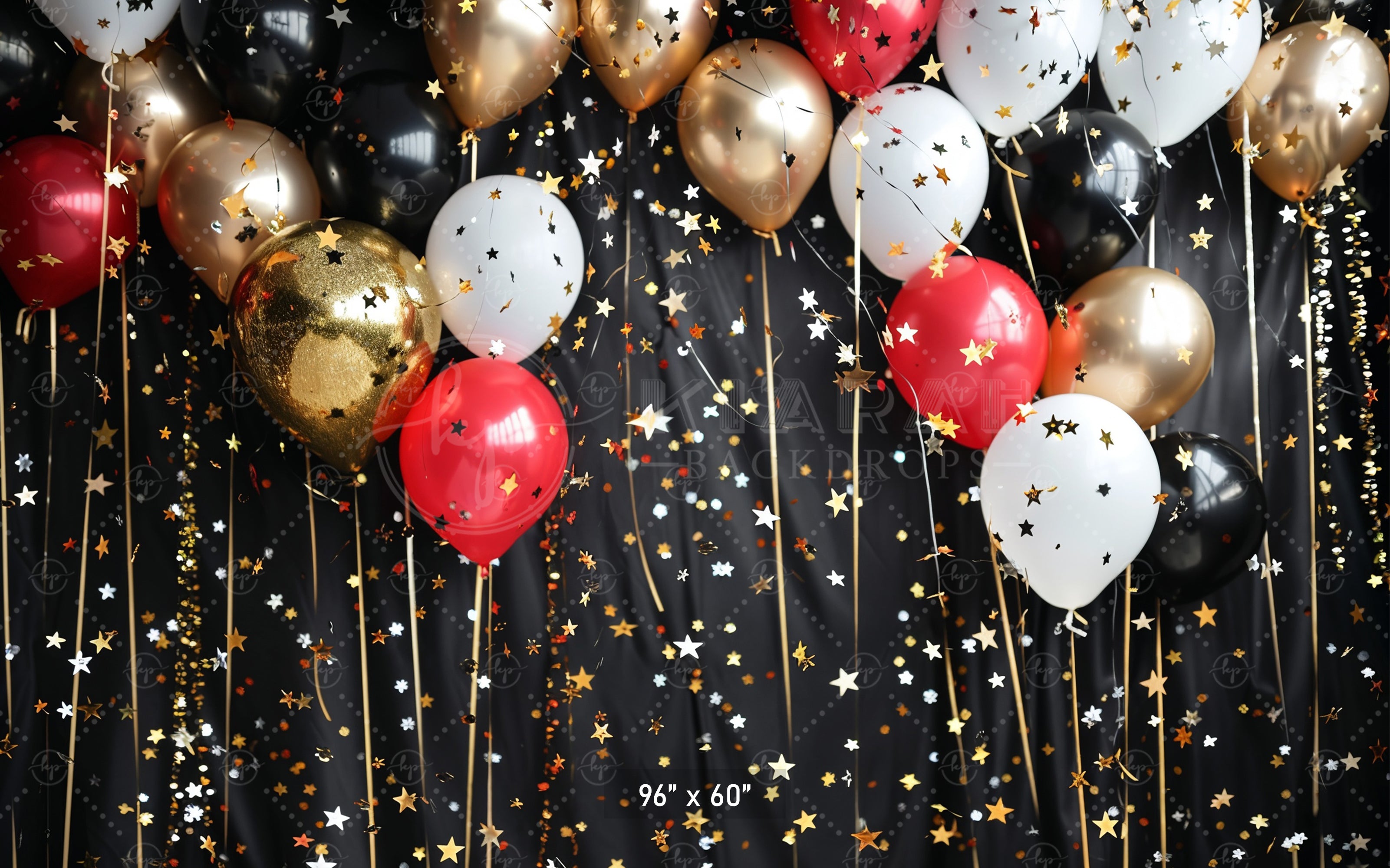 Starry Night Celebration Balloons Backdrop