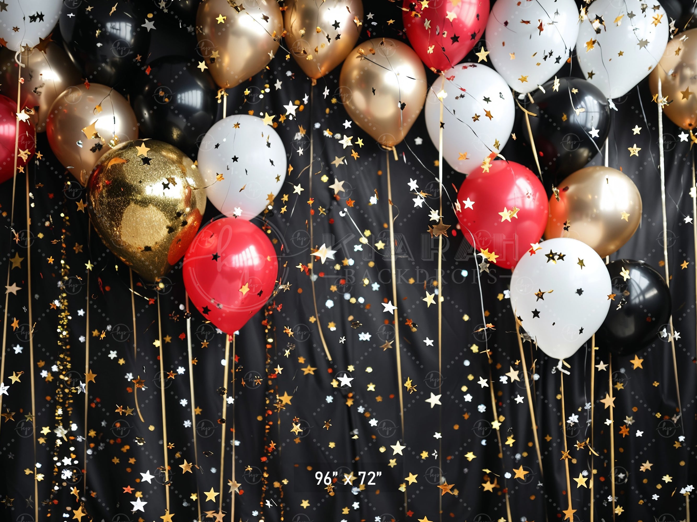 Starry Night Celebration Balloons Backdrop
