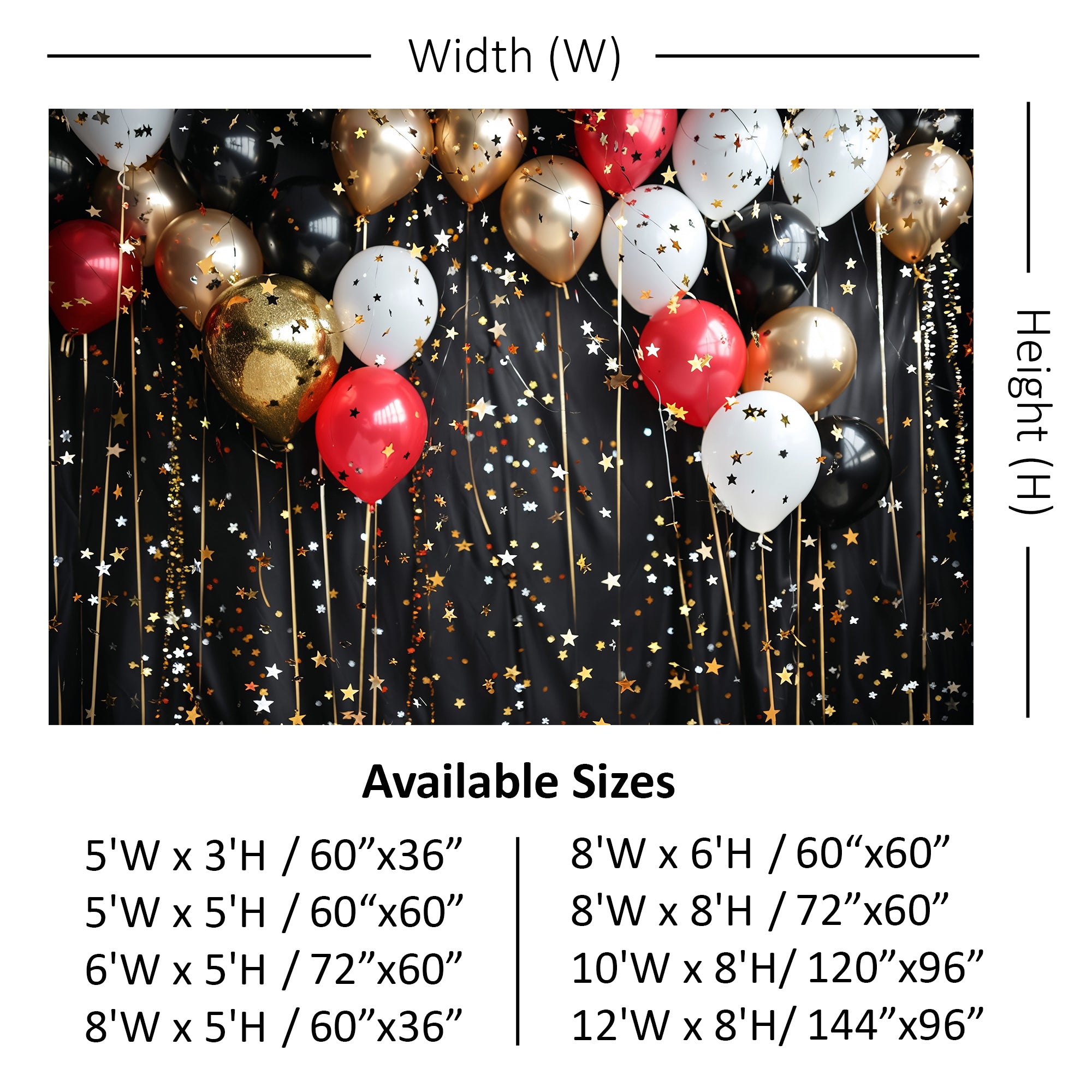 Starry Night Celebration Balloons Backdrop