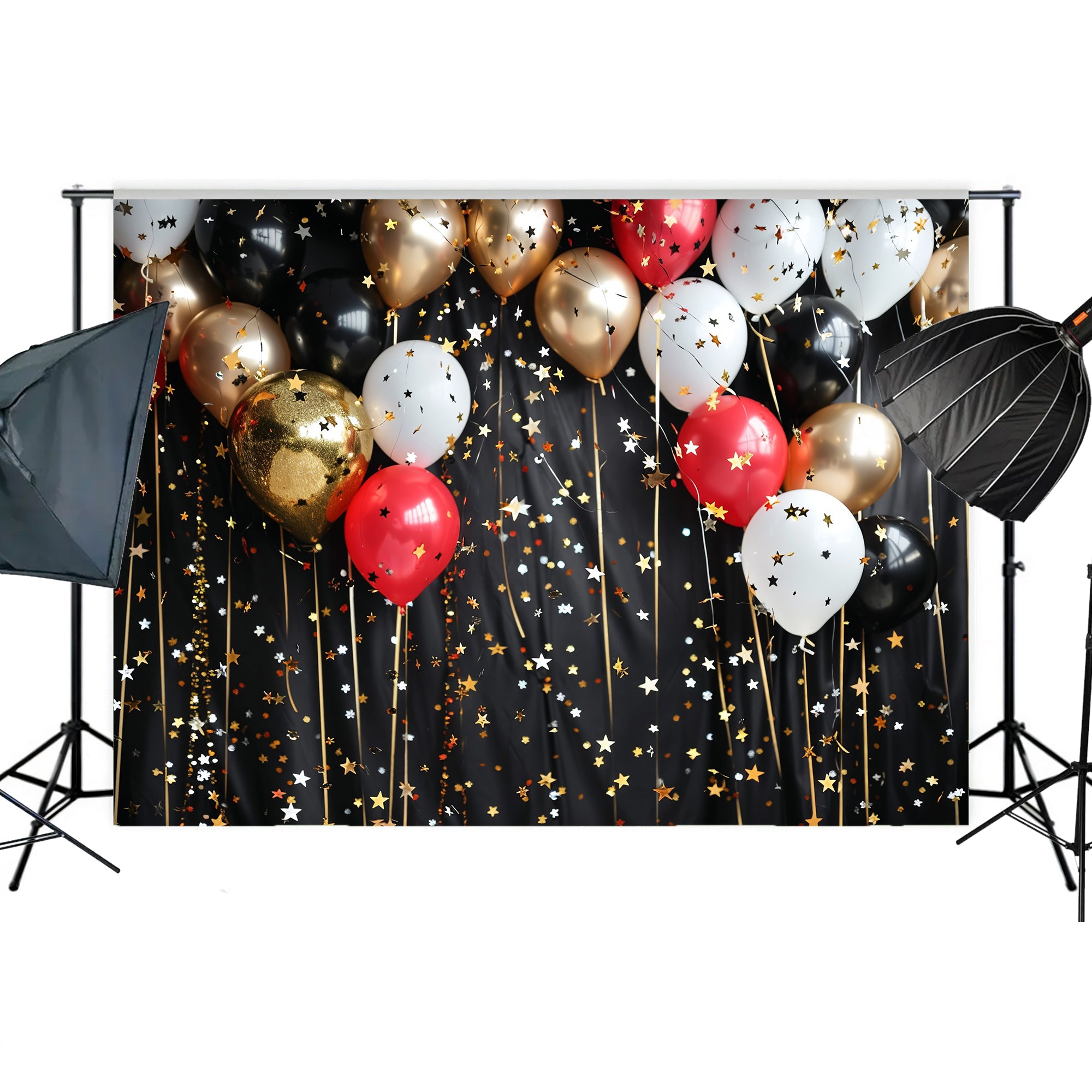 Starry Night Celebration Balloons Backdrop
