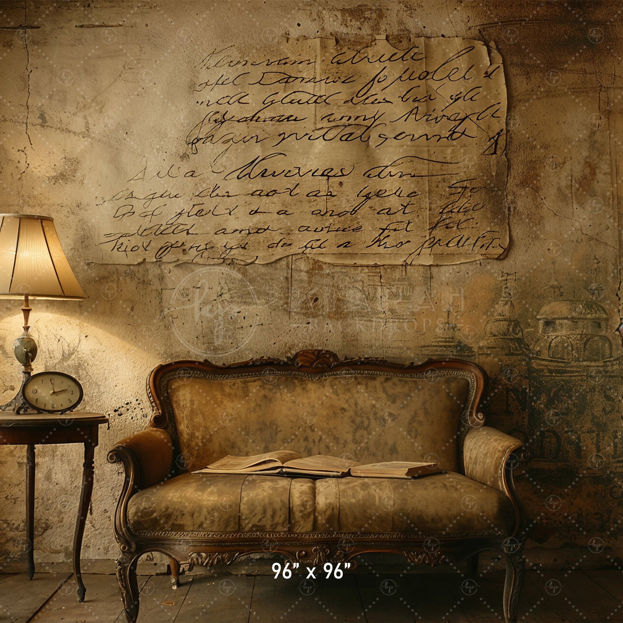 Rustic Vintage Study Scene Backdrop