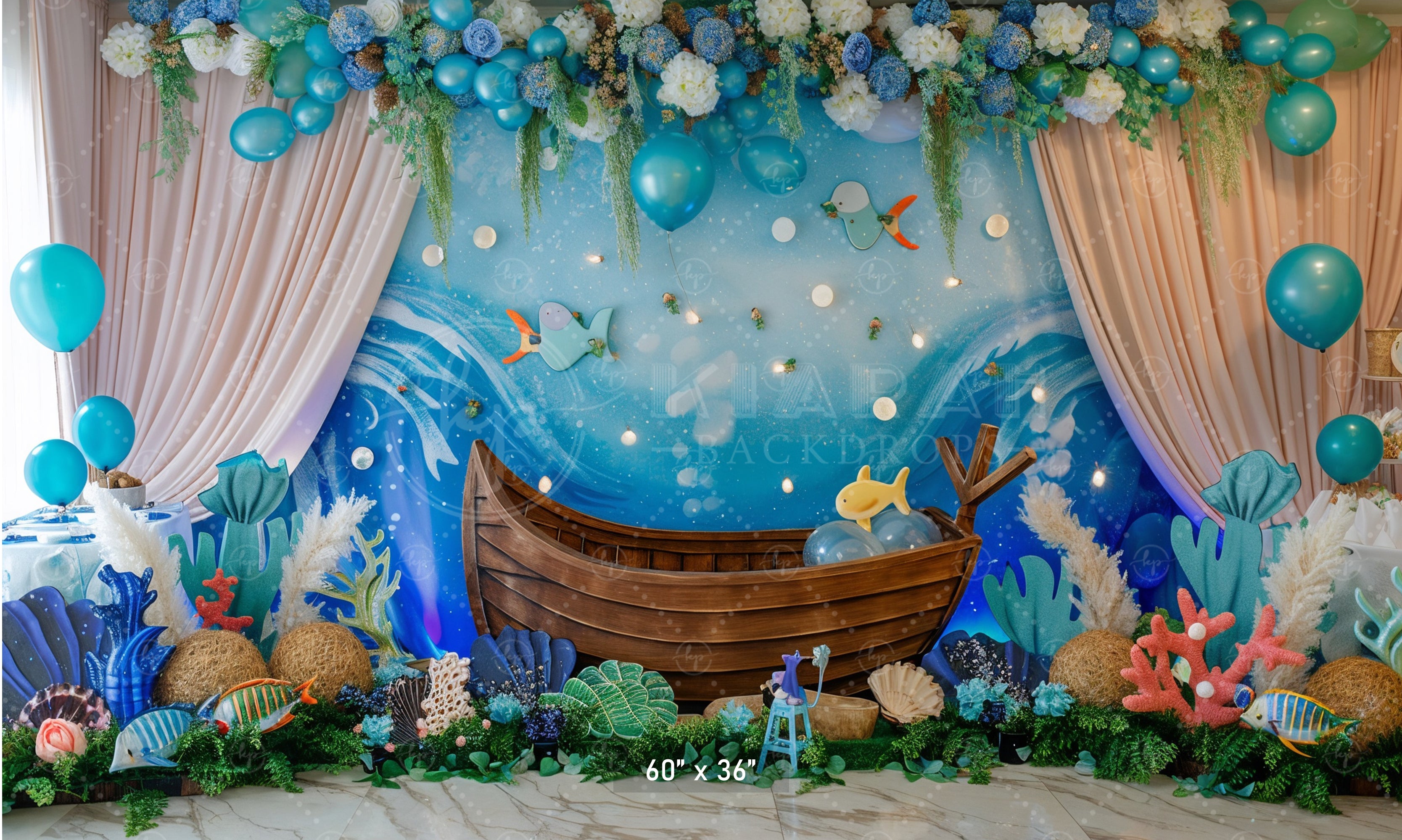 Ocean Voyage Celebration Backdrop
