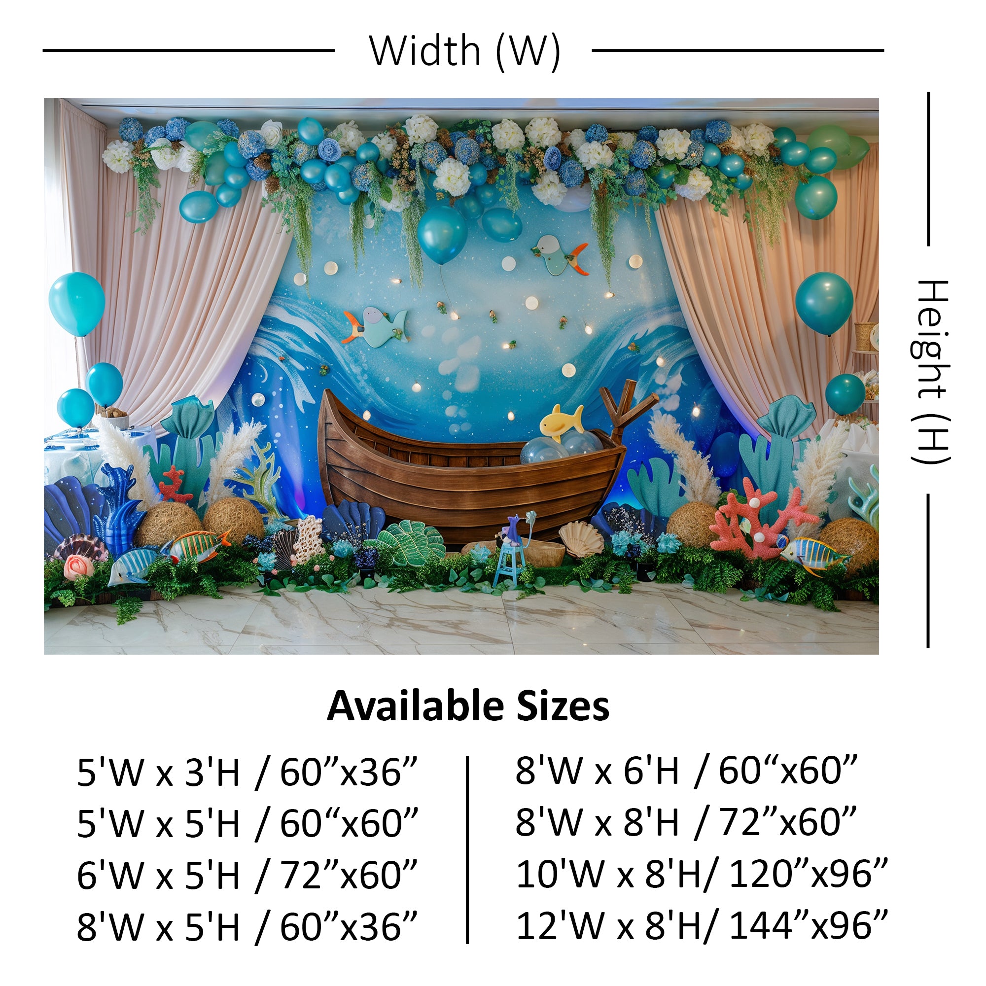 Ocean Voyage Celebration Backdrop