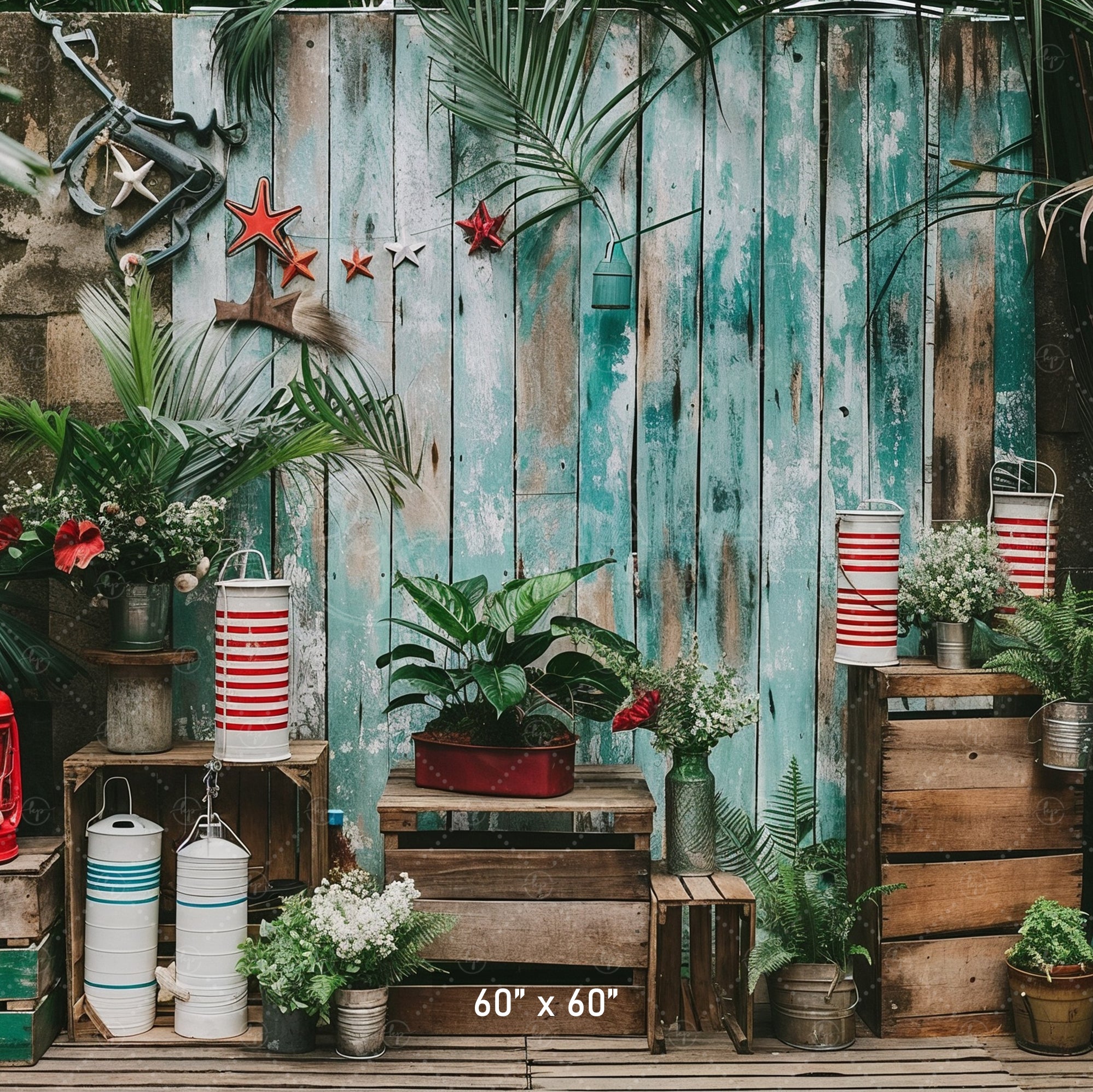 Nautical Garden Escape Backdrop