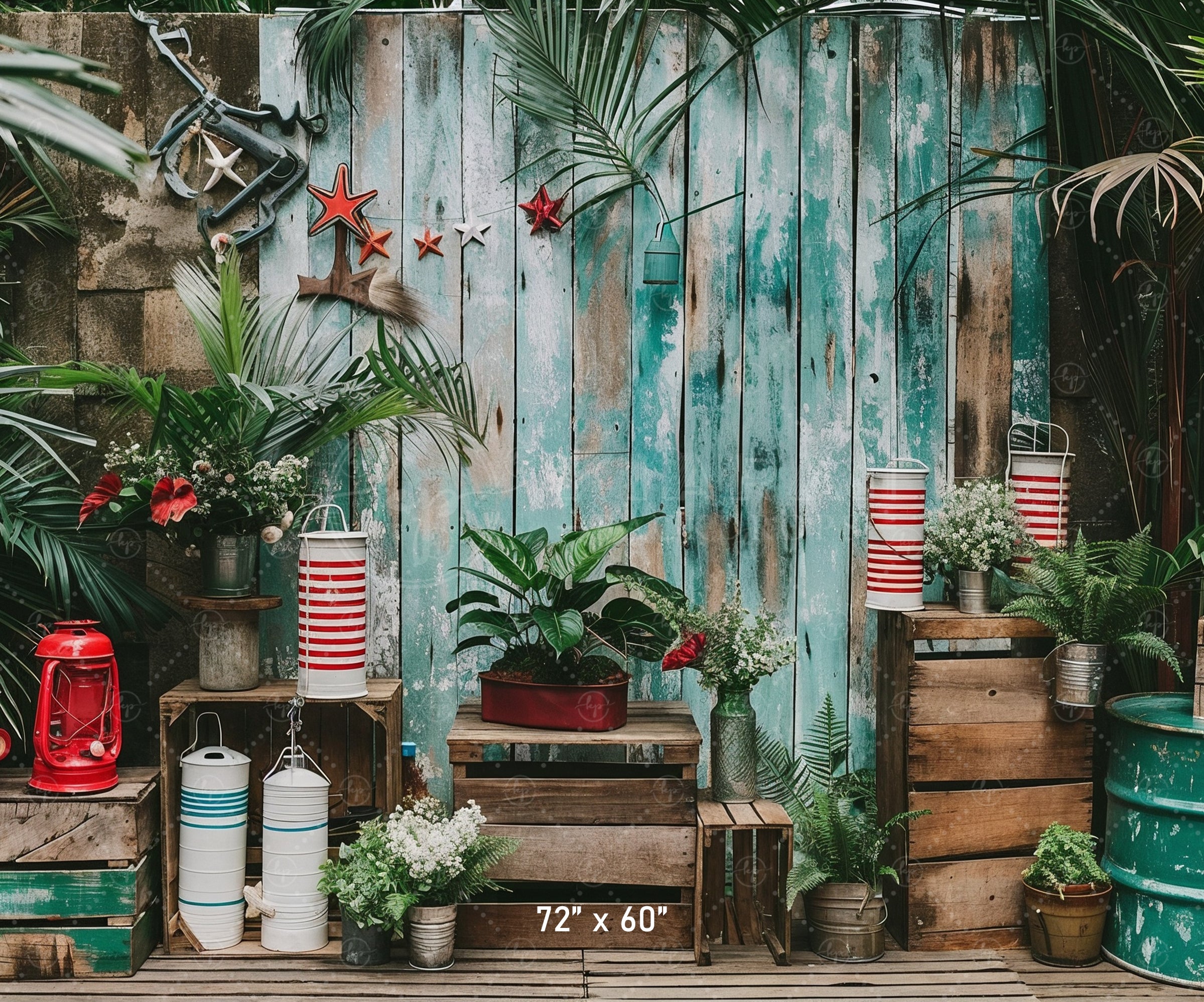 Nautical Garden Escape Backdrop