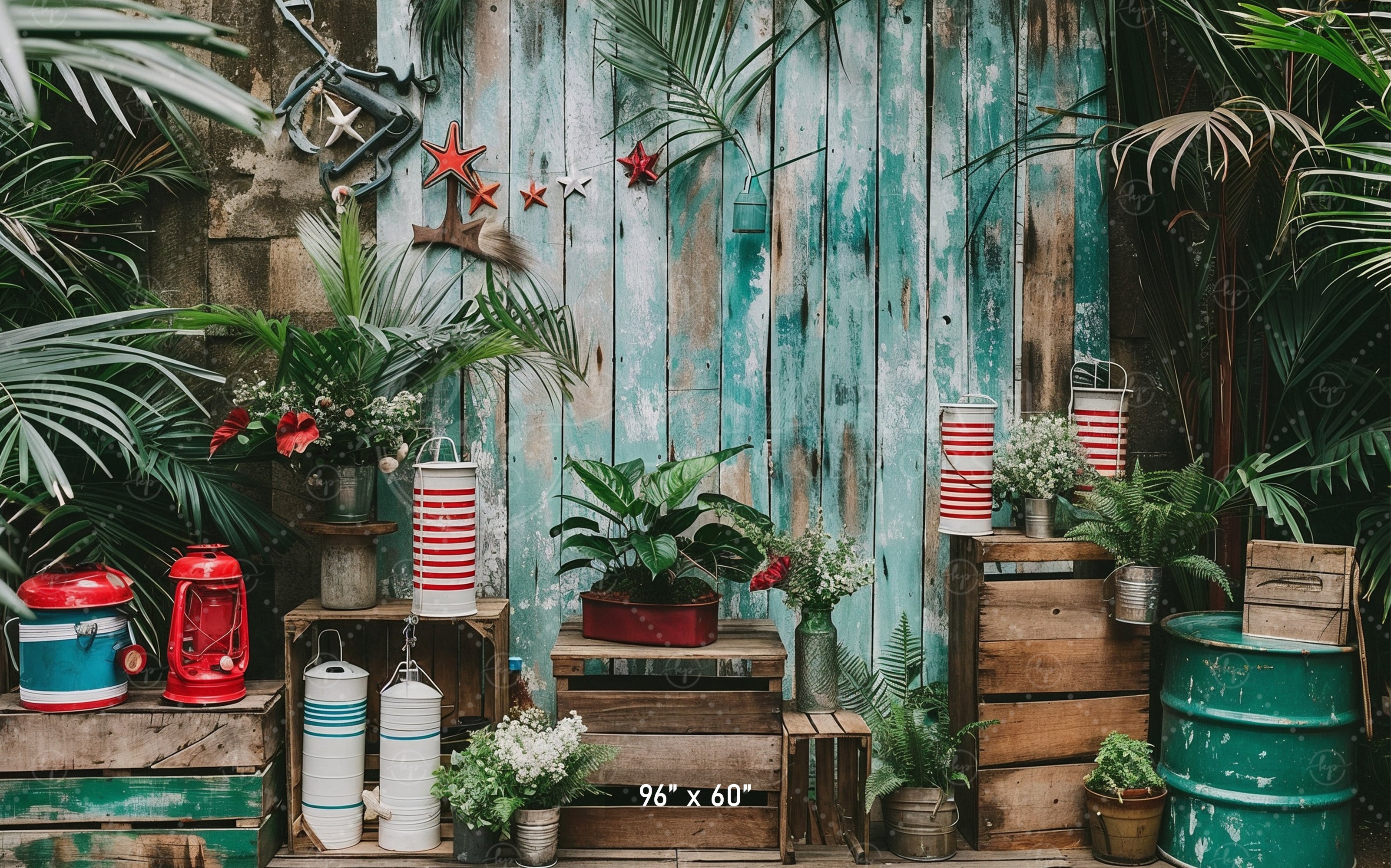 Nautical Garden Escape Backdrop