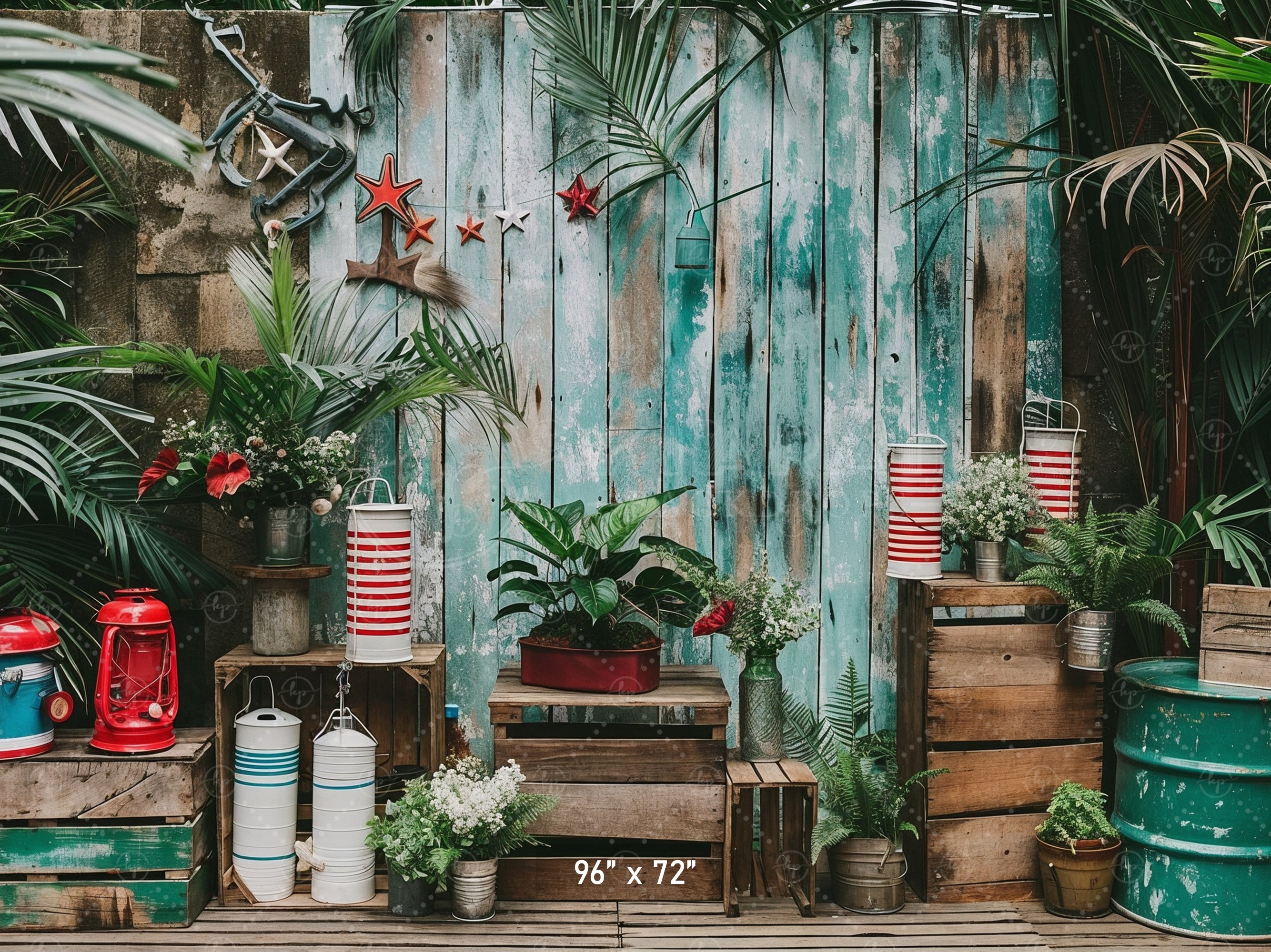 Nautical Garden Escape Backdrop