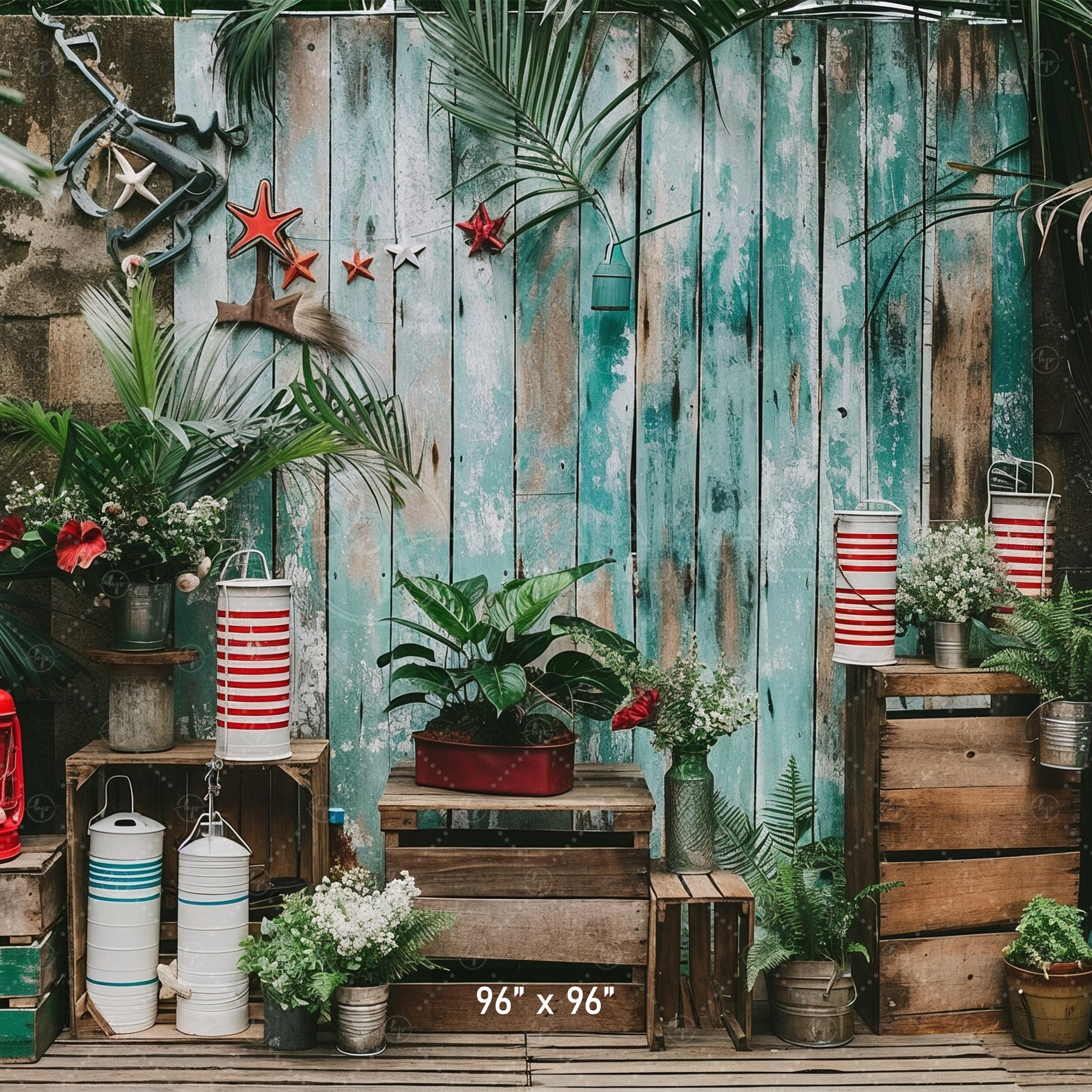 Nautical Garden Escape Backdrop