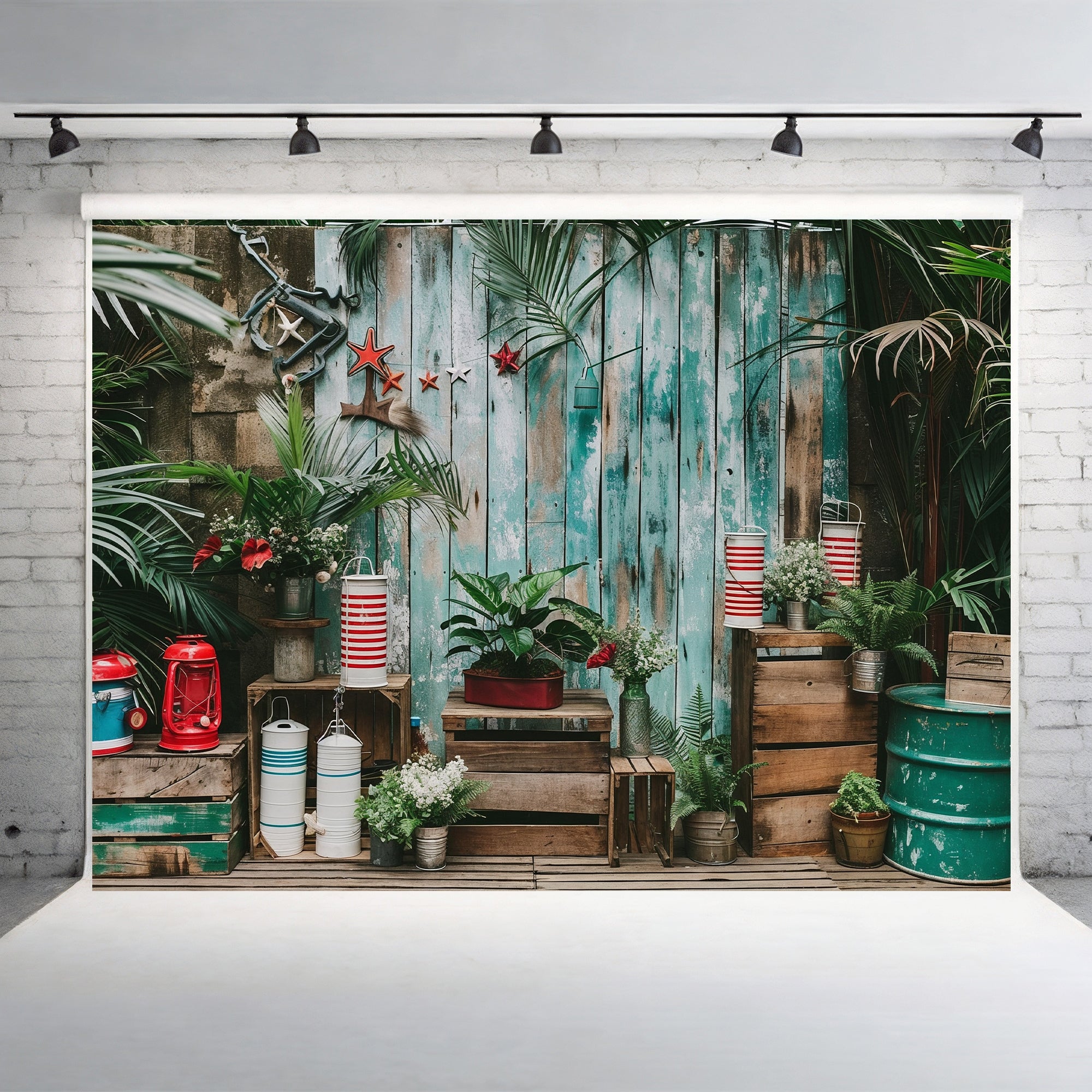 Nautical Garden Escape Backdrop