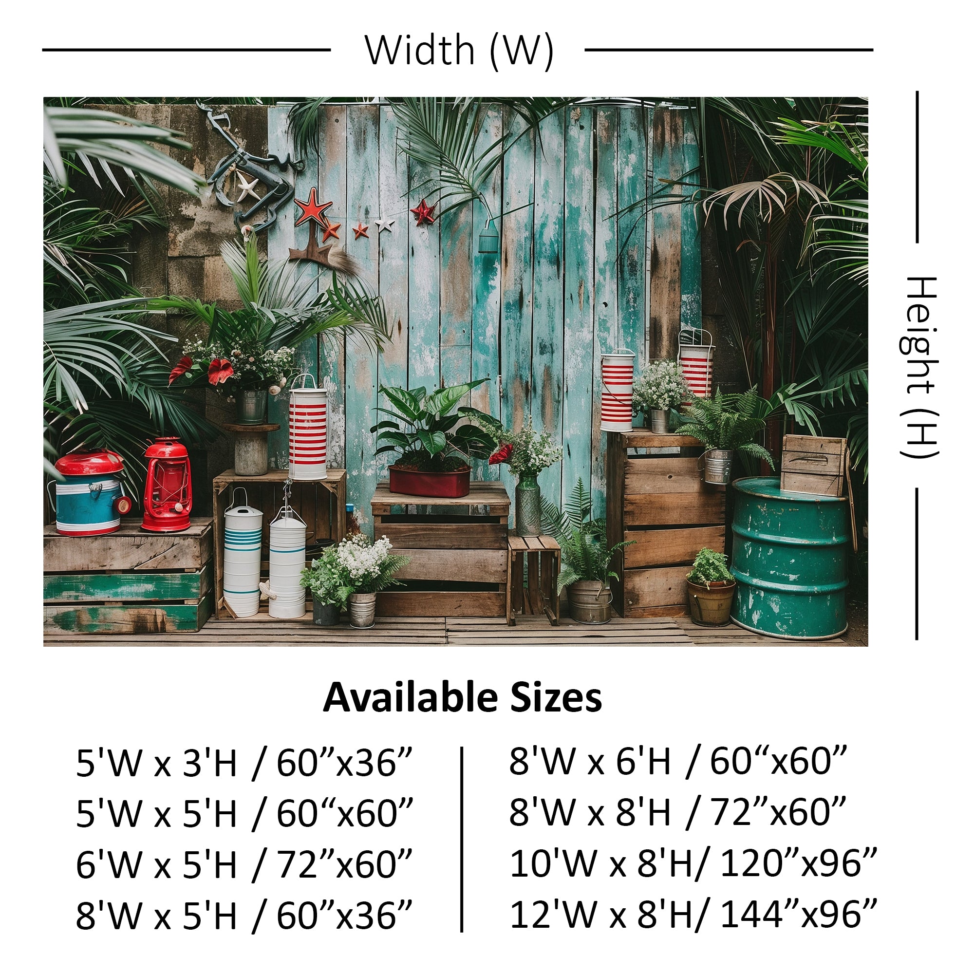 Nautical Garden Escape Backdrop