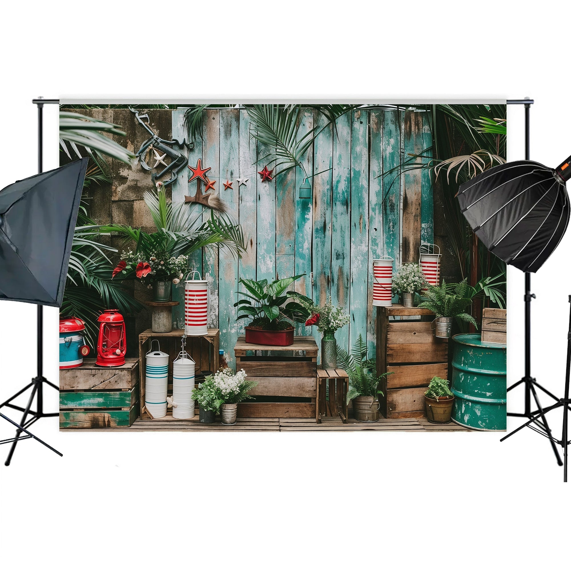 Nautical Garden Escape Backdrop