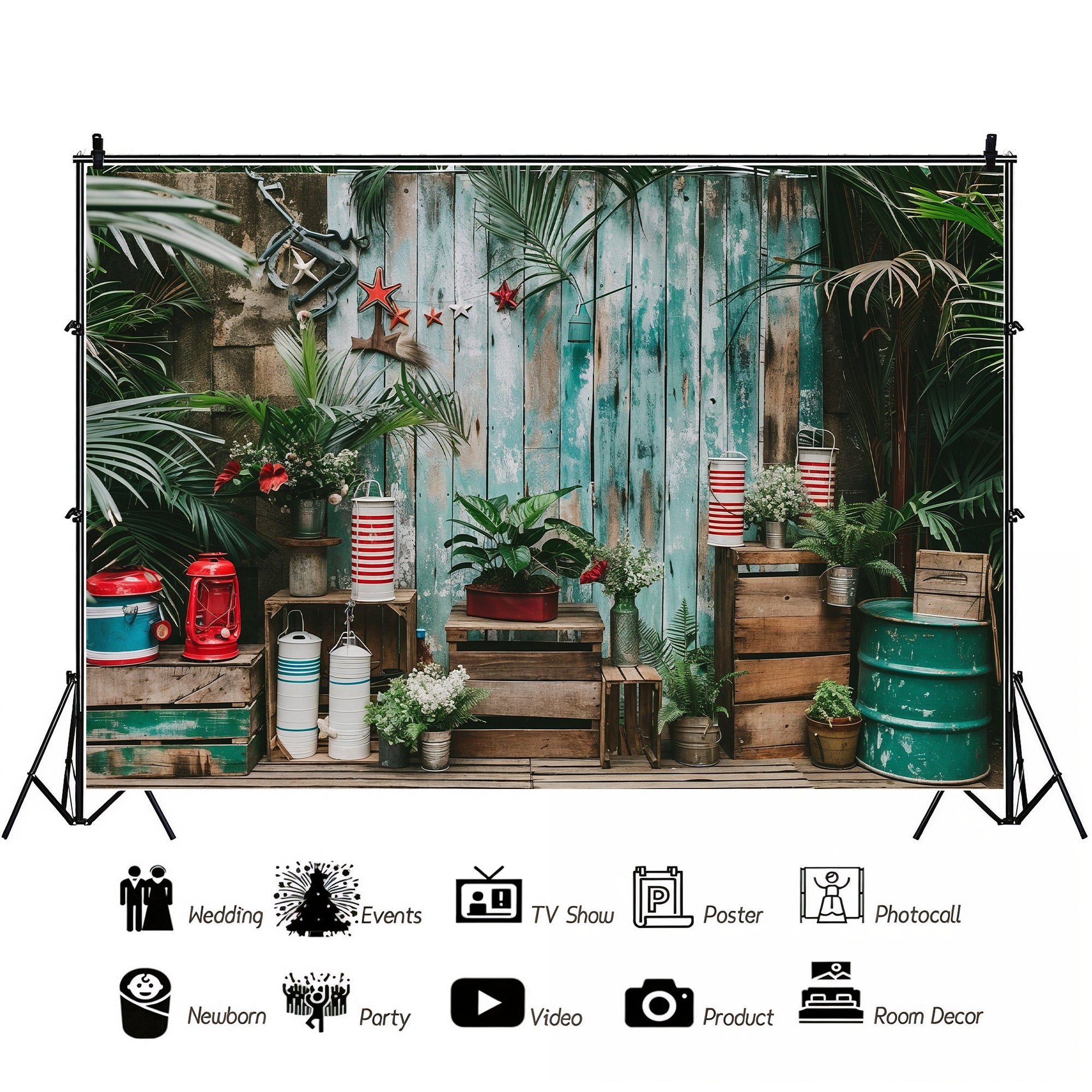 Nautical Garden Escape Backdrop