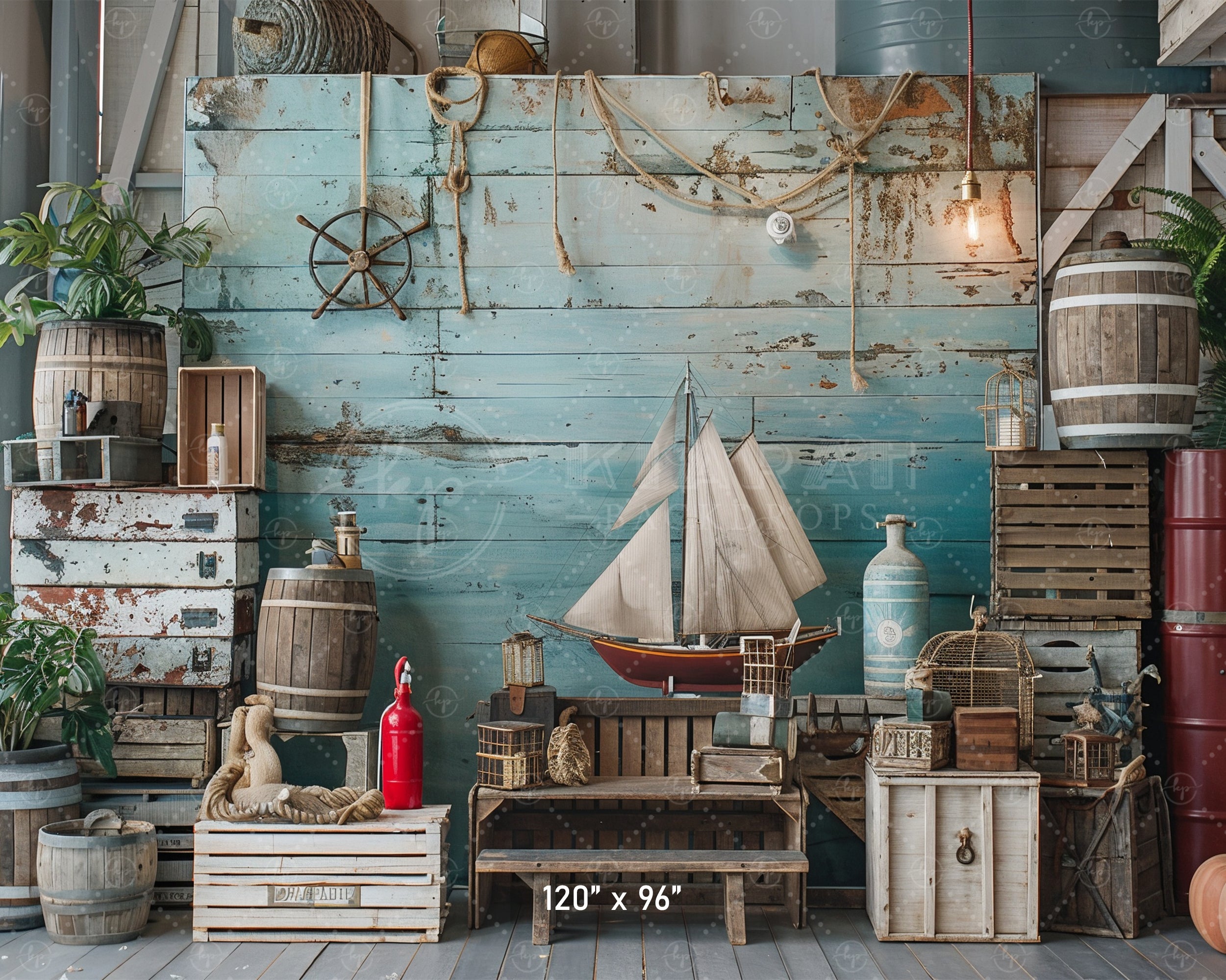 Nautical Vintage Haven Backdrop